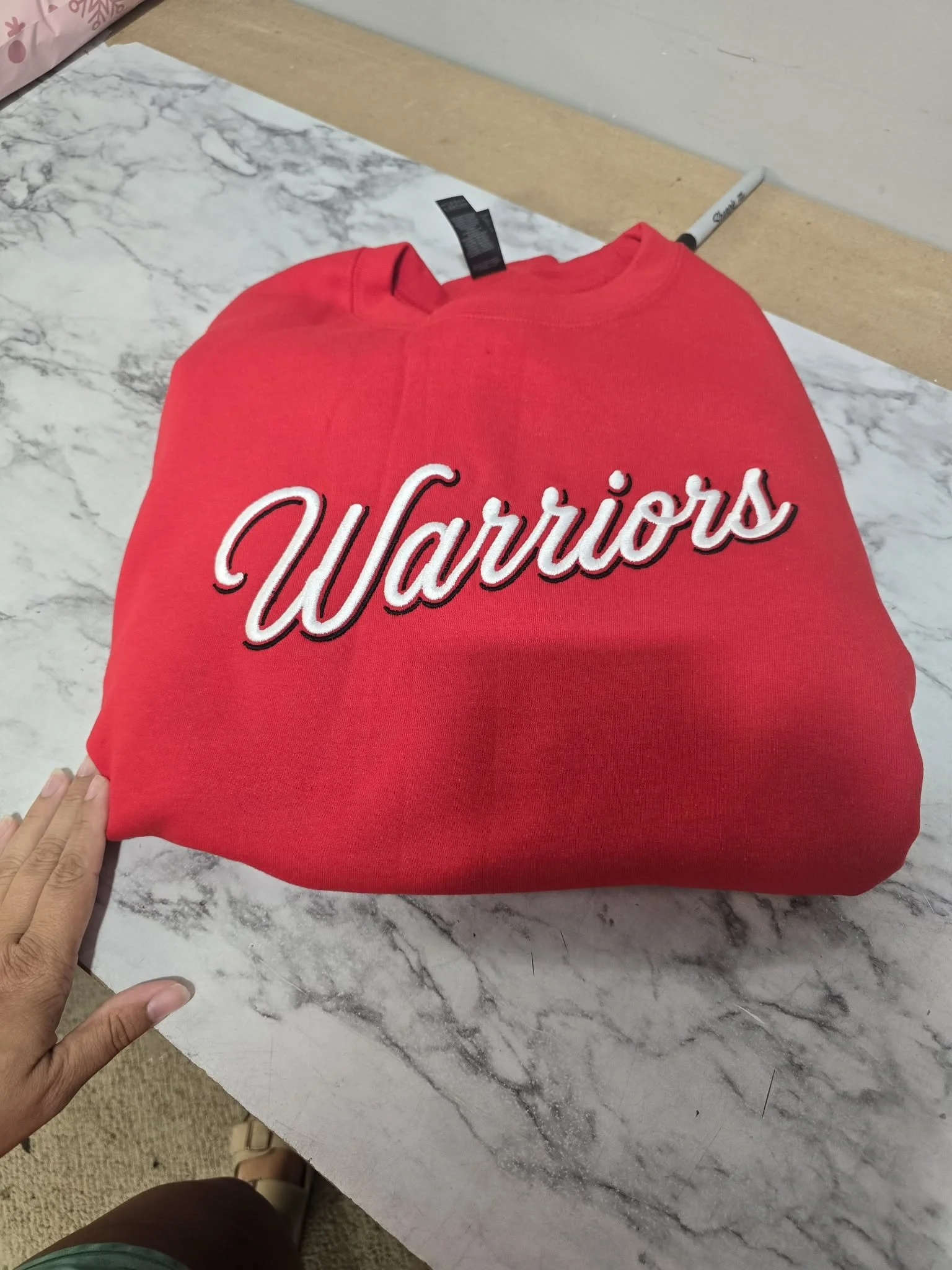 Double stitched warriors - embroidered