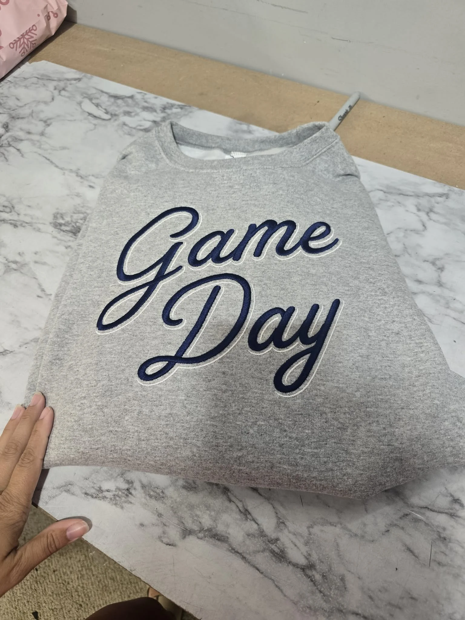 Double stitched Game Day - embroidered