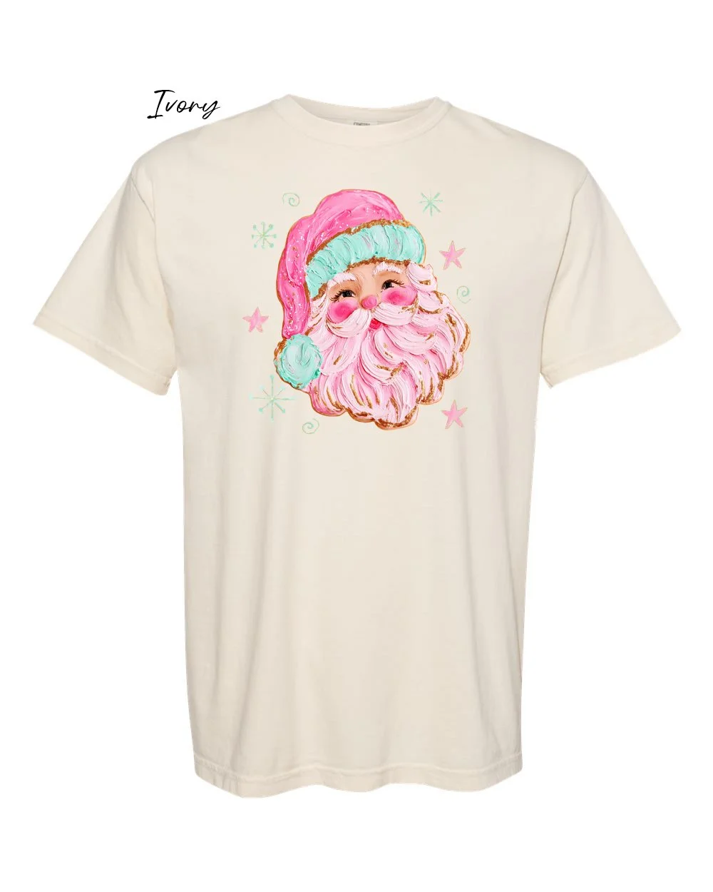 Painted Santa on Ivory tshirt.jpg