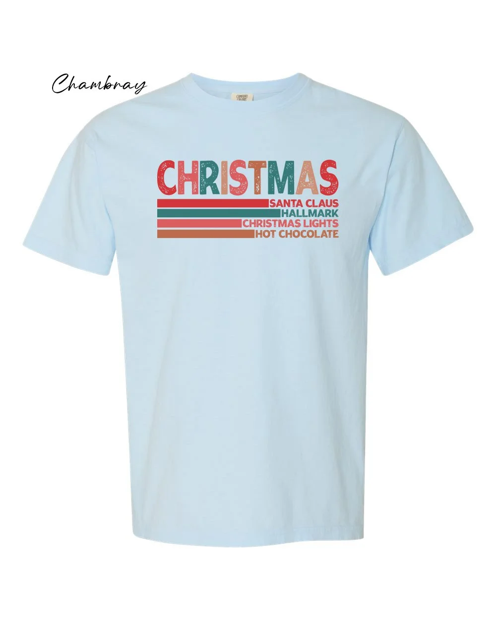 Xmas 4 lines onChambray tshirt.jpg