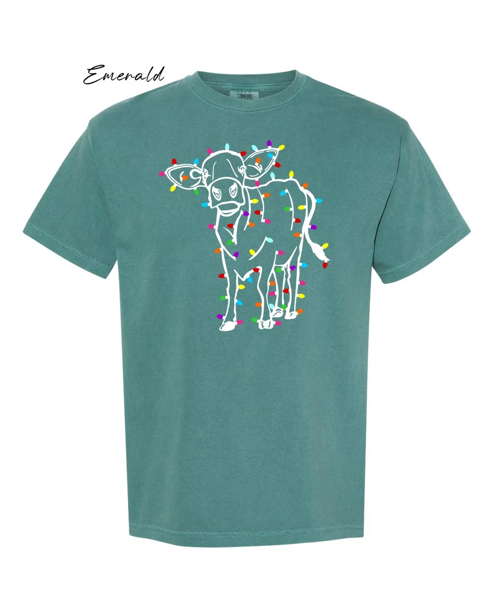 Xmas cow body on Emerald tshirt.jpg