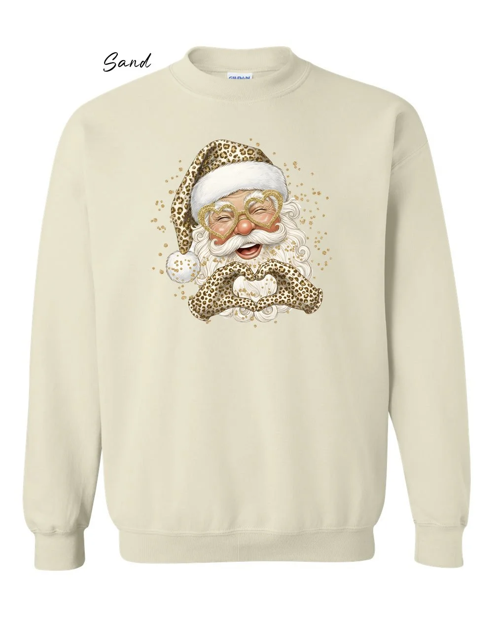 Santa hand heart on Sand sweatshirt.jpg
