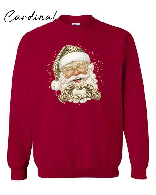 Santa hand heart on Cardinal Red sweatshirt.jpg