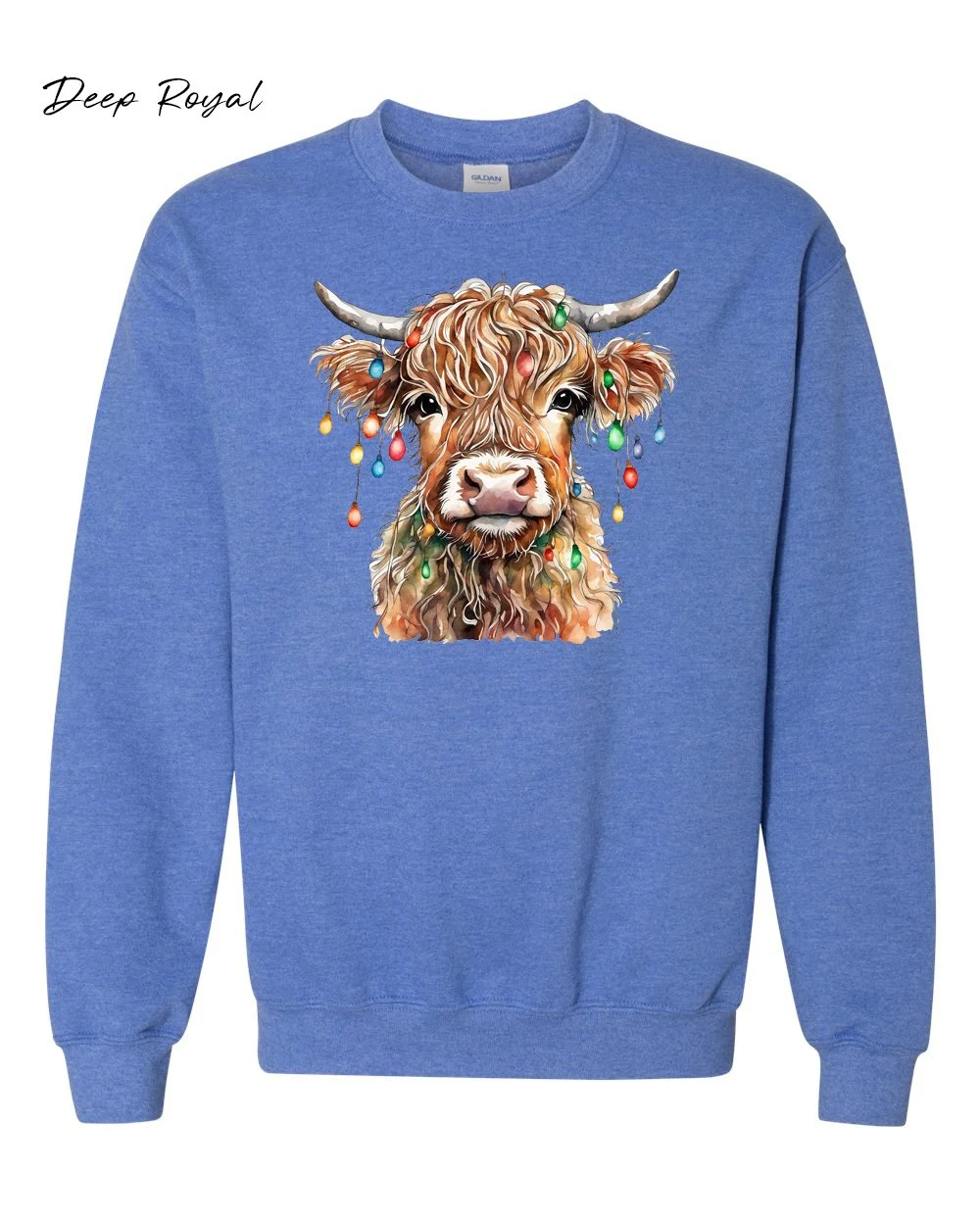 Xmas cow deep royal sweatshirt.jpg