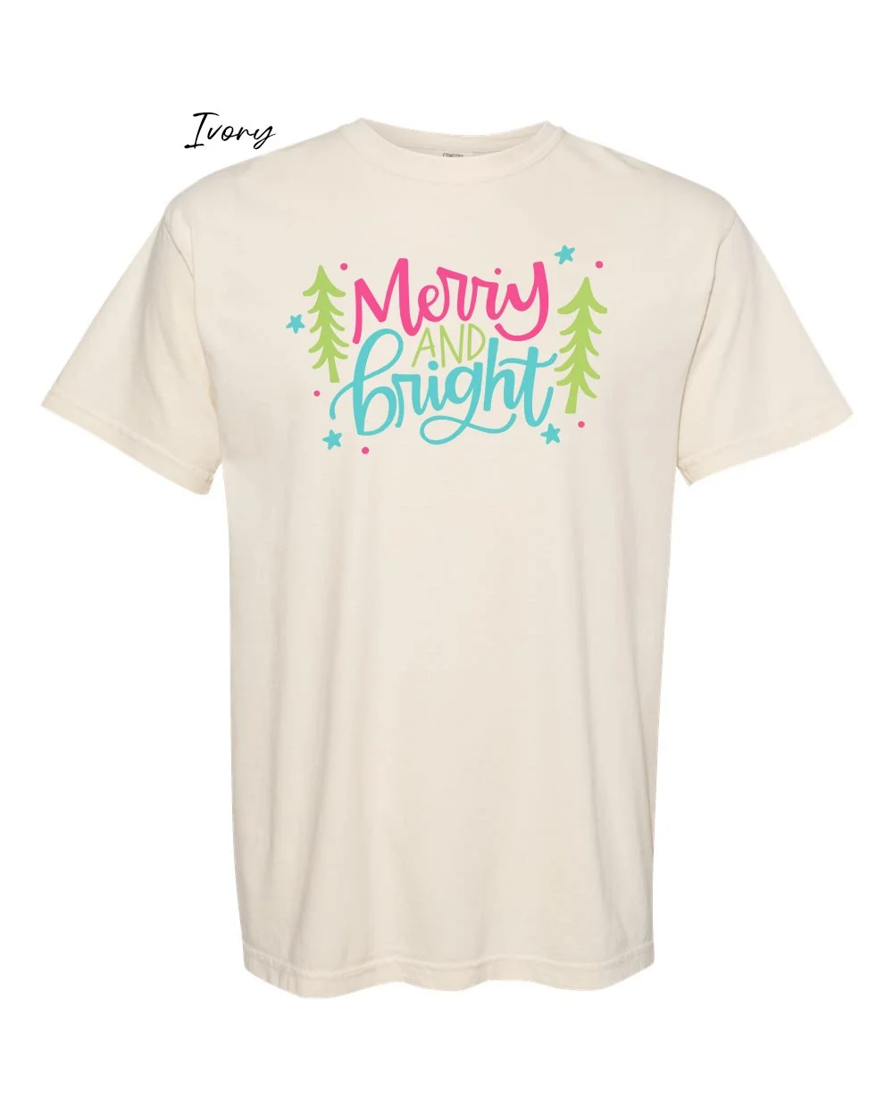 Merry & Bright on Ivory tshirt.jpg