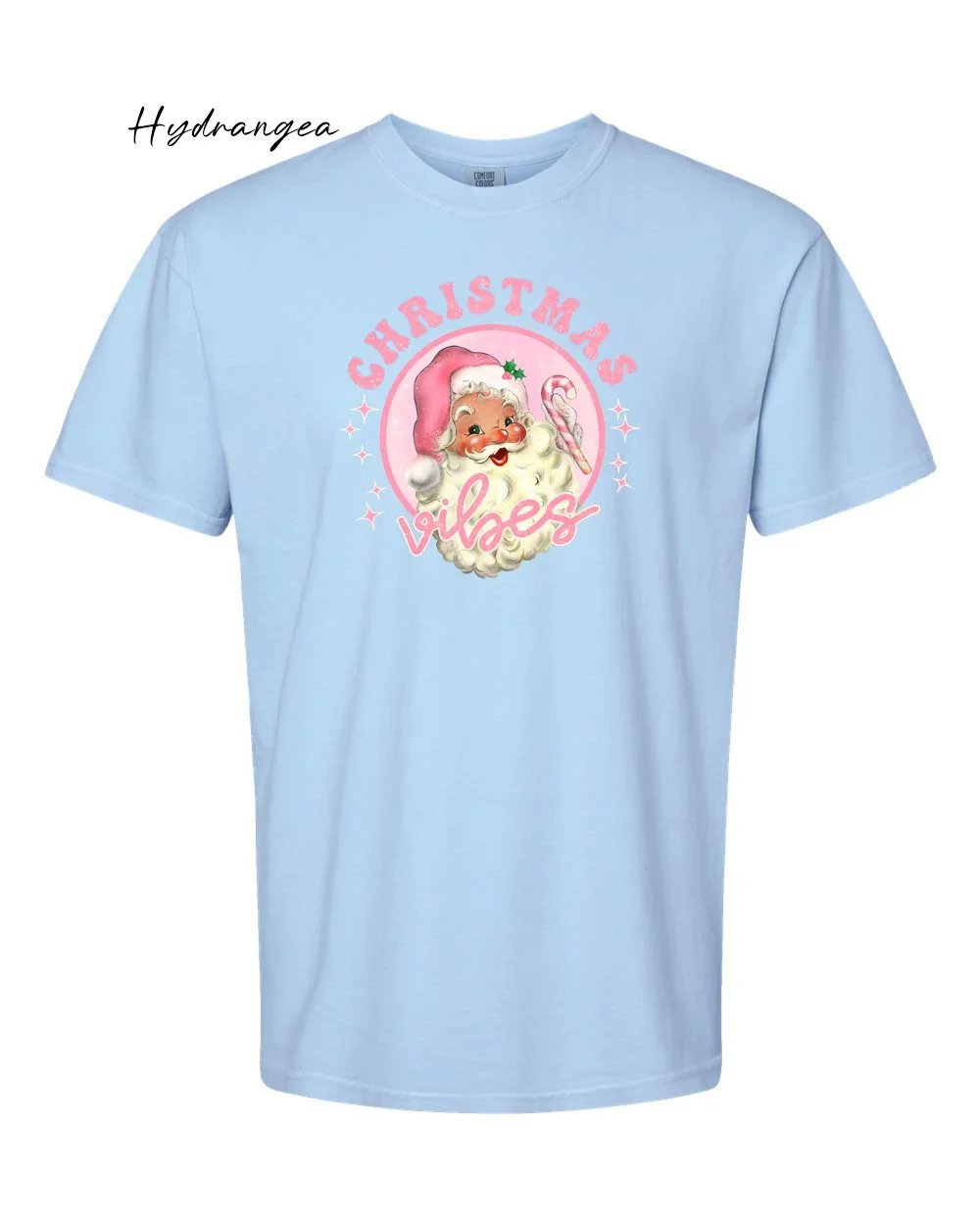 Xmas Vibes on Hydrangea tshirt.jpg