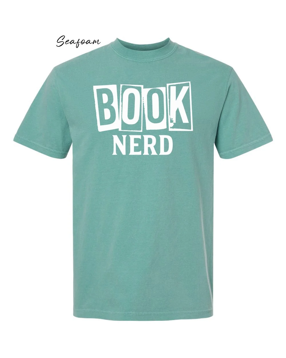 Book Nerd on Seafoam tshirt.jpg