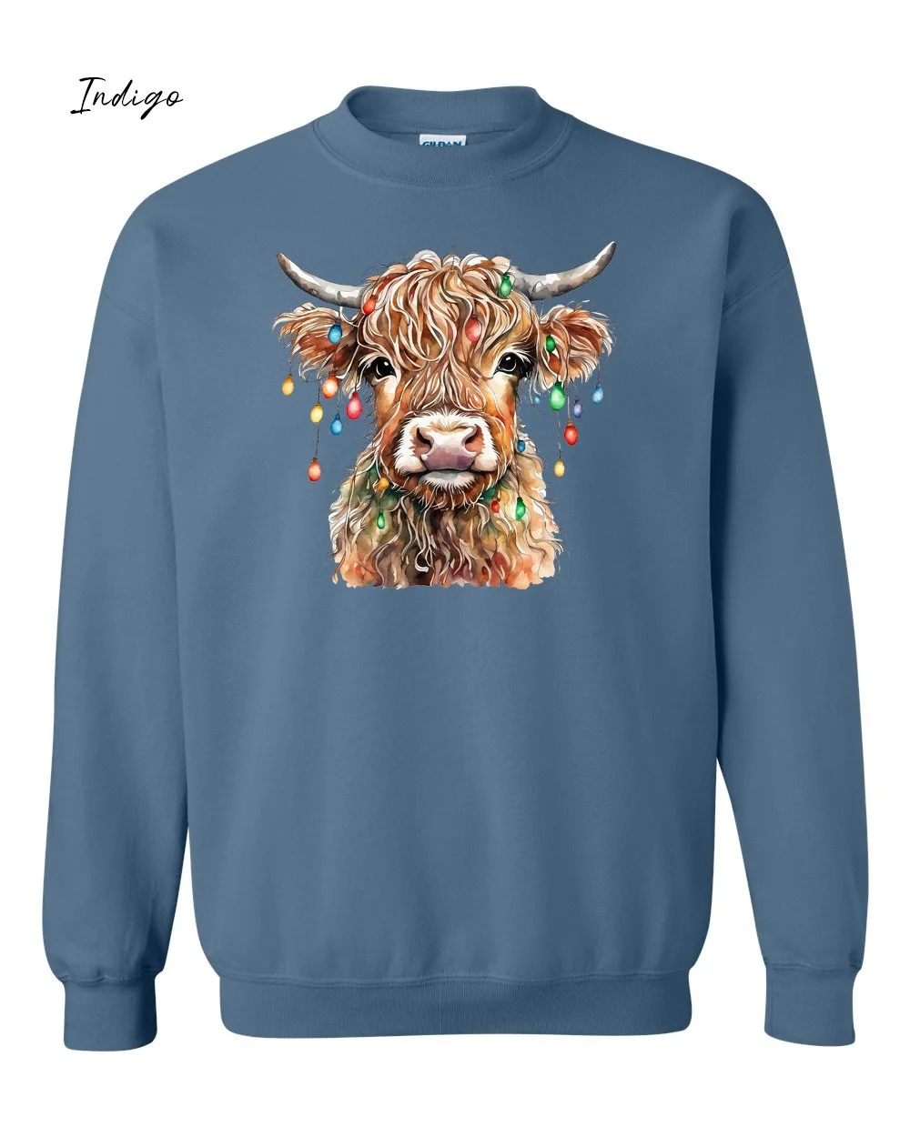 Xmas Cow Indigo sweatshirt.jpg