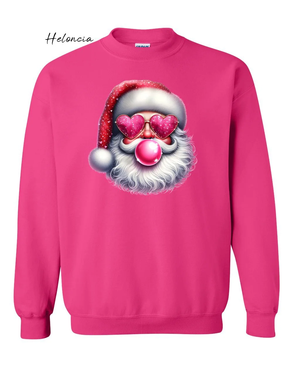 Santa blowing bubble on Heloncia sweatshirt.jpg