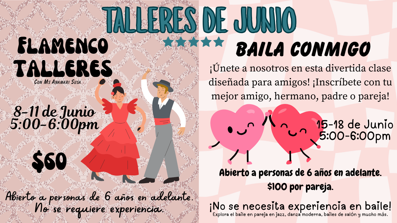 June Workshops spanish flyer