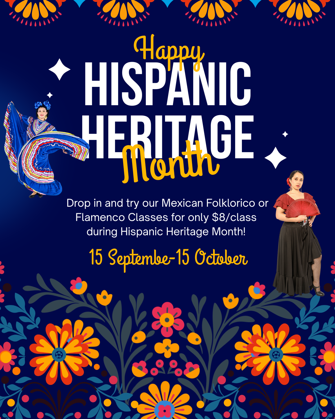 Hispanic Heritage month discount flyer