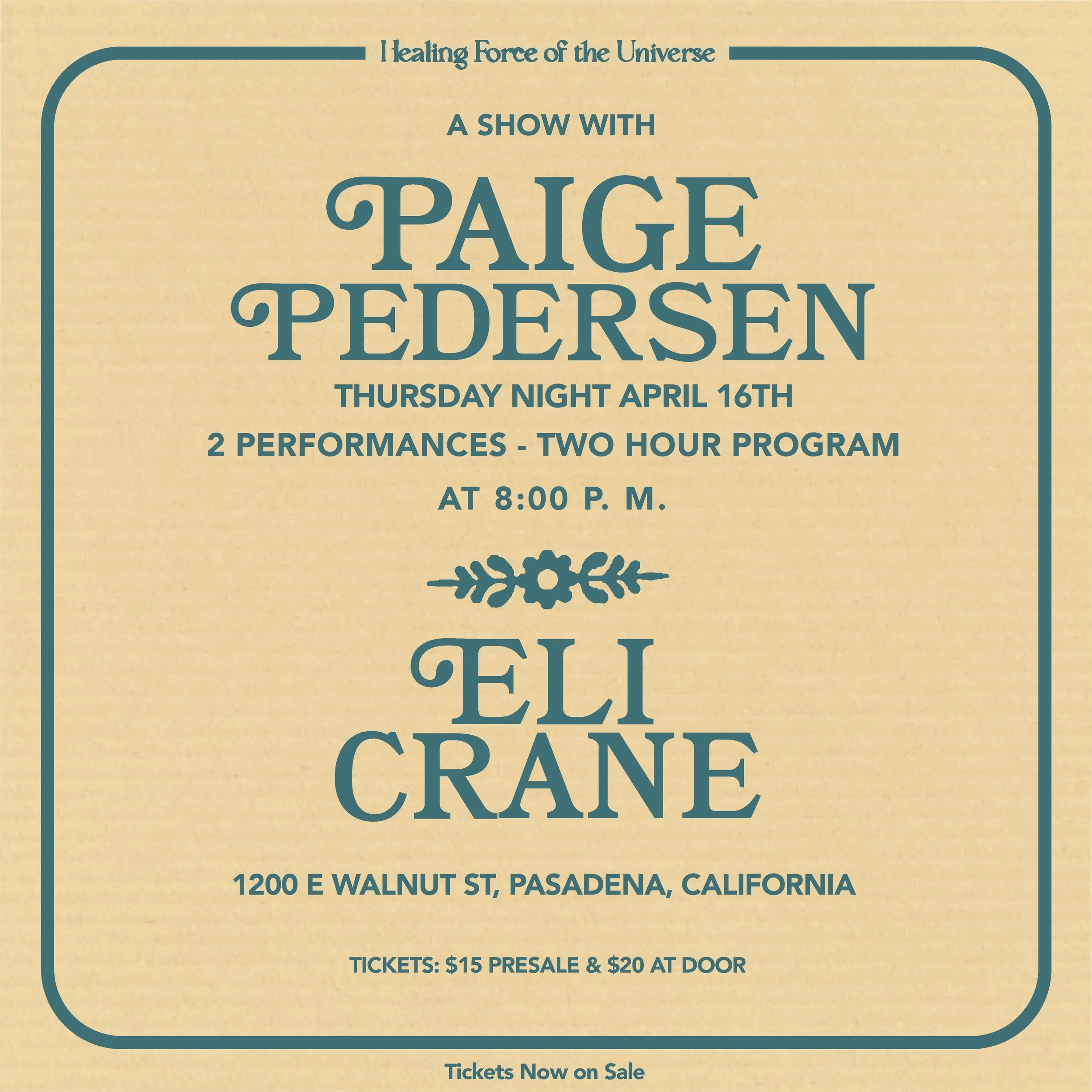 Paige Pedersen, Eli Crane