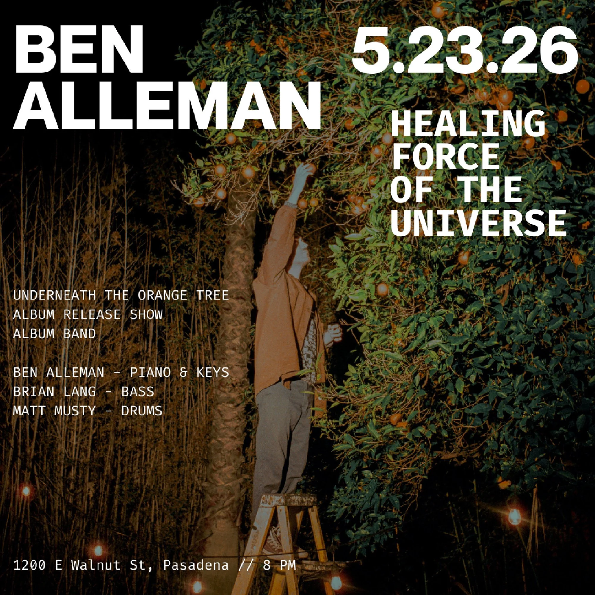 Ben Alleman 'Underneath The Orange Tree' Album Release