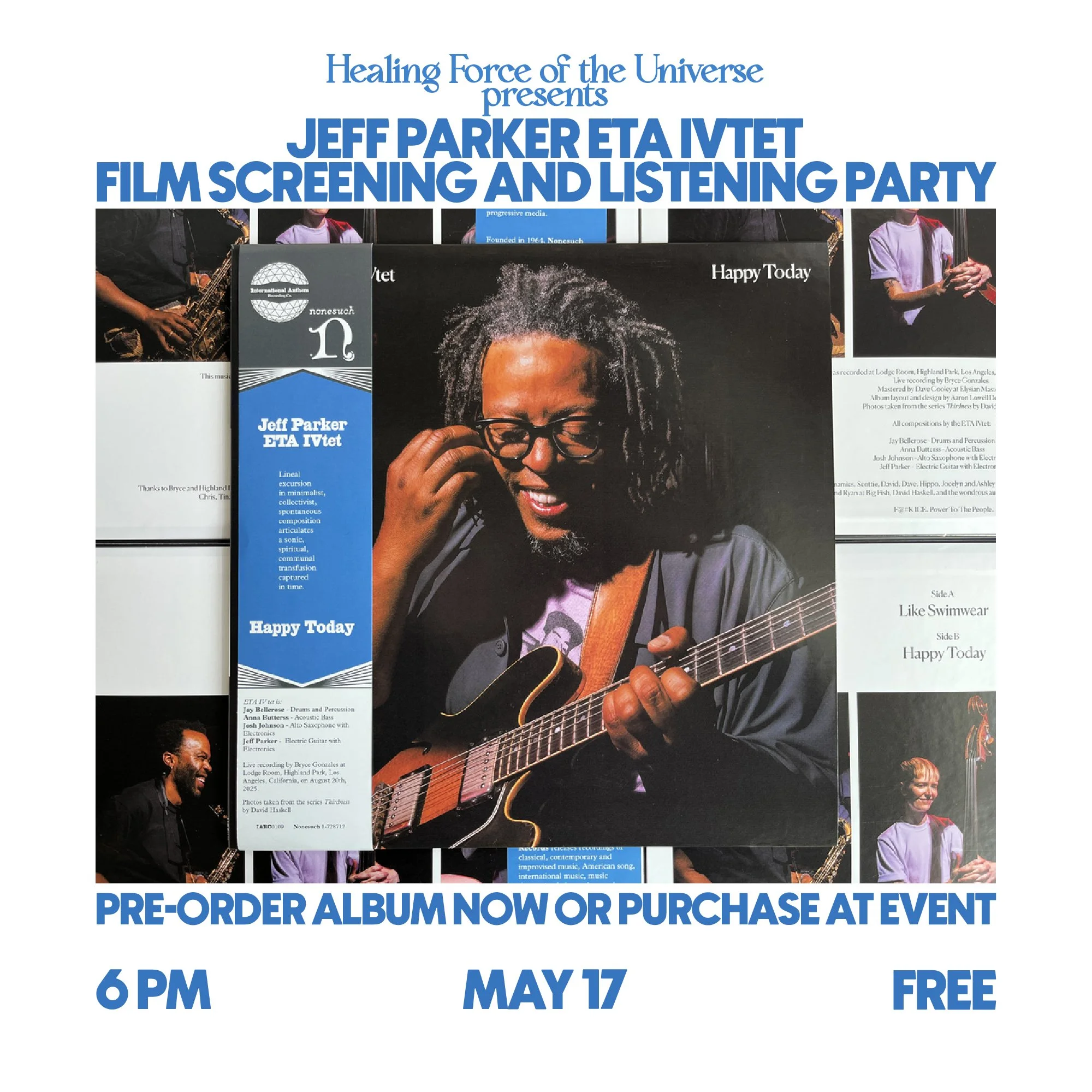 Jeff Parker ETA IVtet Film Screening + Listening Party