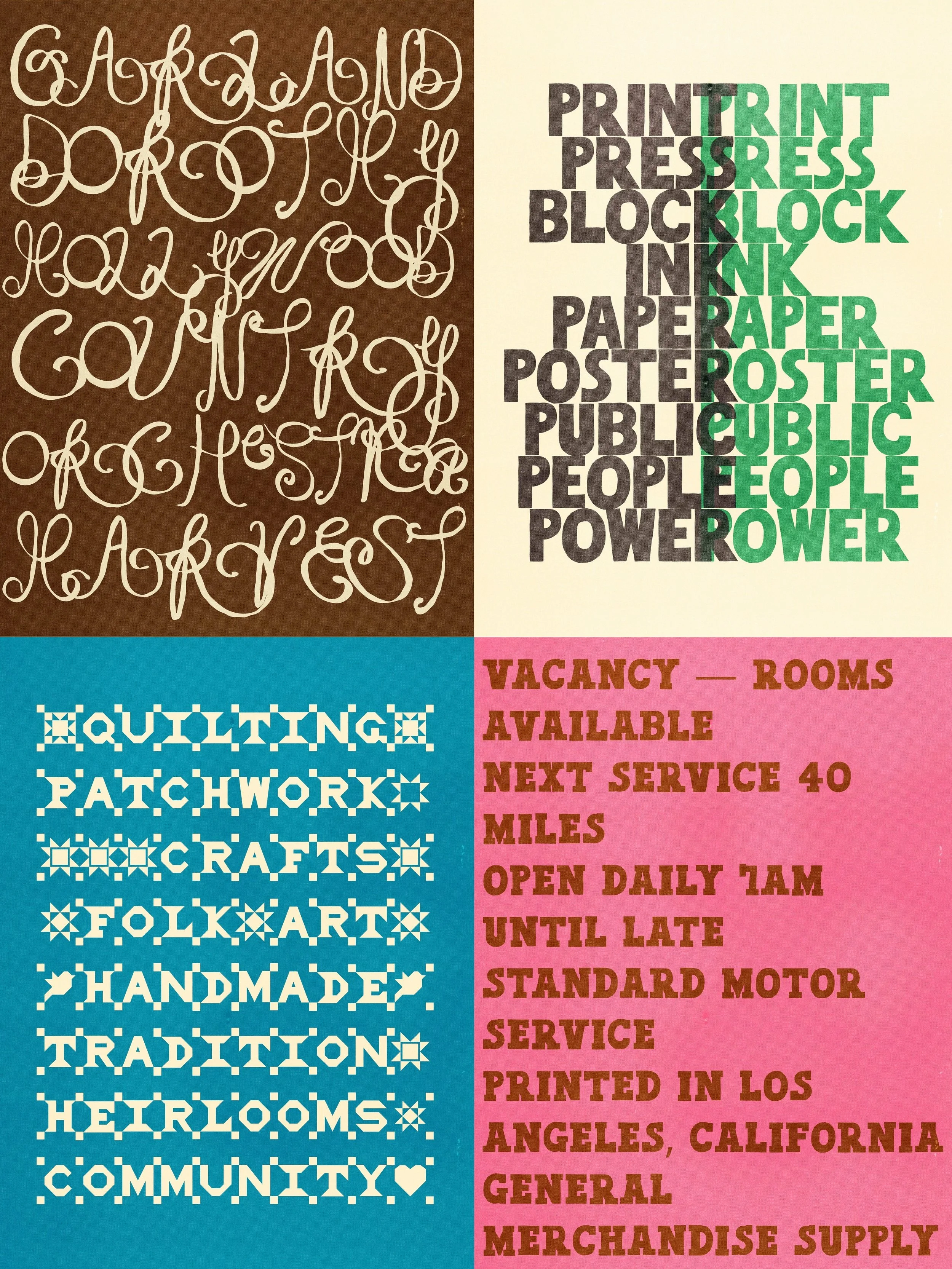 Font collection.