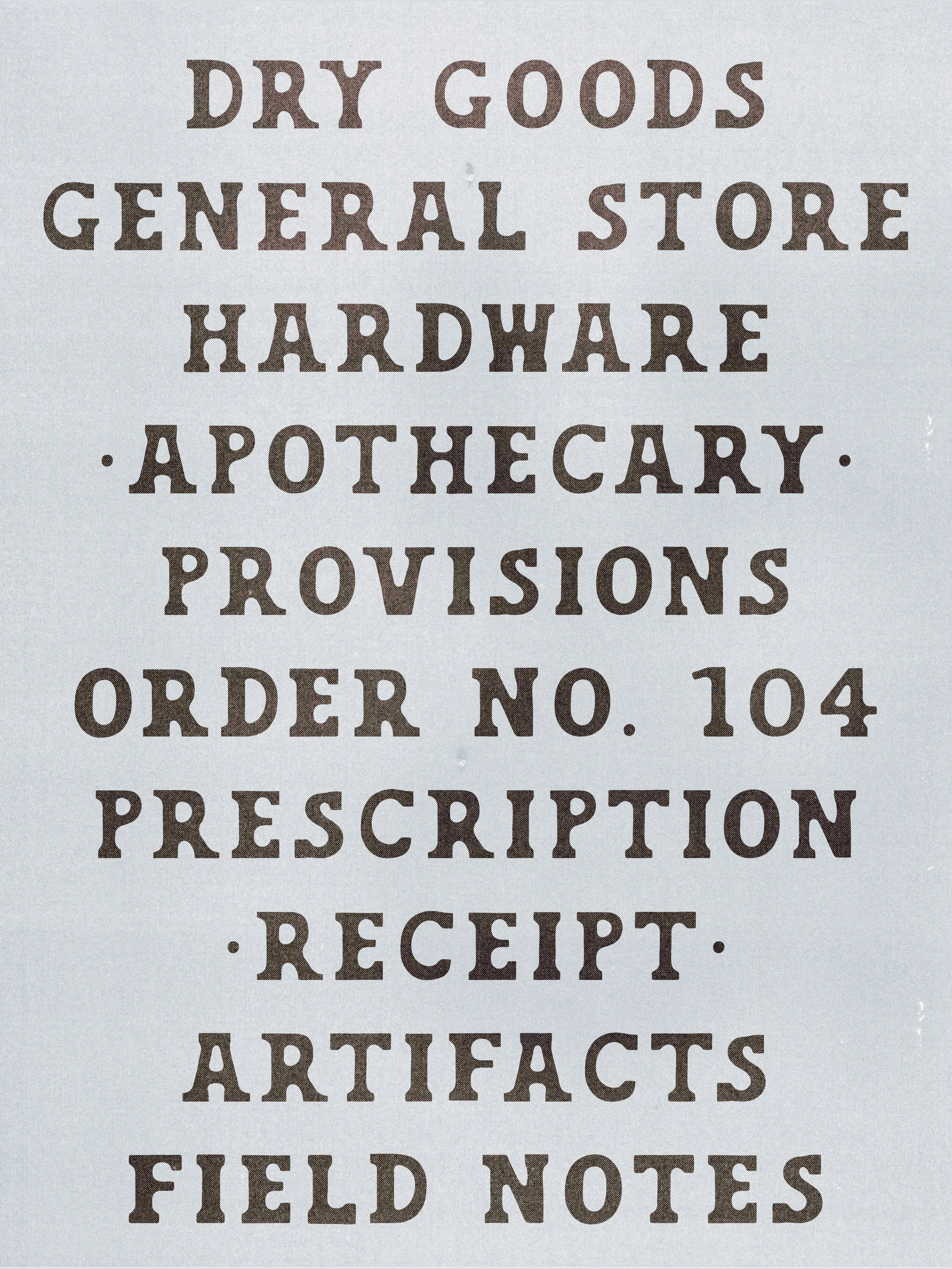 Work Horse Old Print Type Font