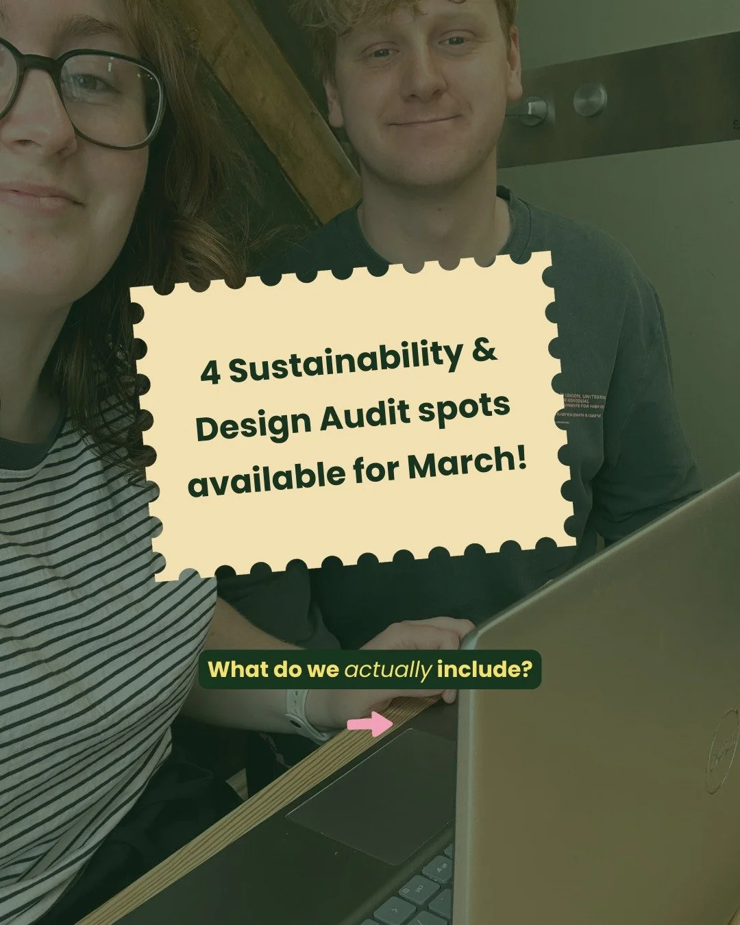 Space for 4 audits in March with us 💚

We'll sit down with you, go through everything and then send you off with 5 actionable changes that you can make straight away!

These audits are great to help you get set up ready for summer expos, networking 