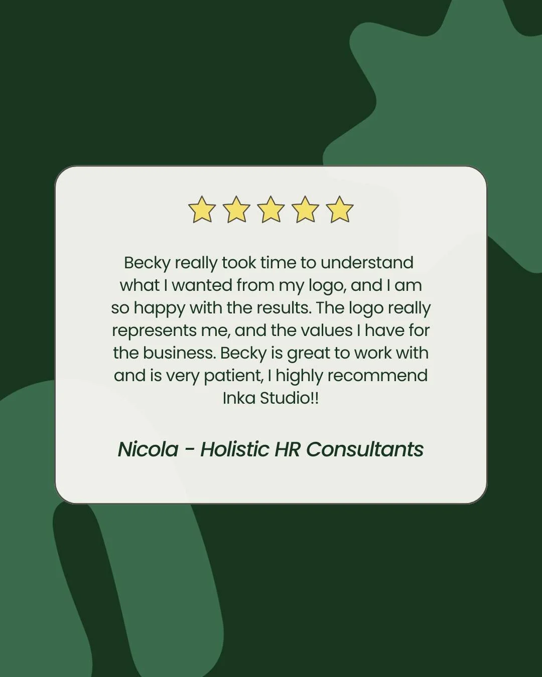 Creating branding that you're proud of AND that work's is what we love to do! 💚

If you're looking for a new identity for your business or want to update your existing brand, get in touch and let's have a chat 👉 hello@inkastudio.co.uk