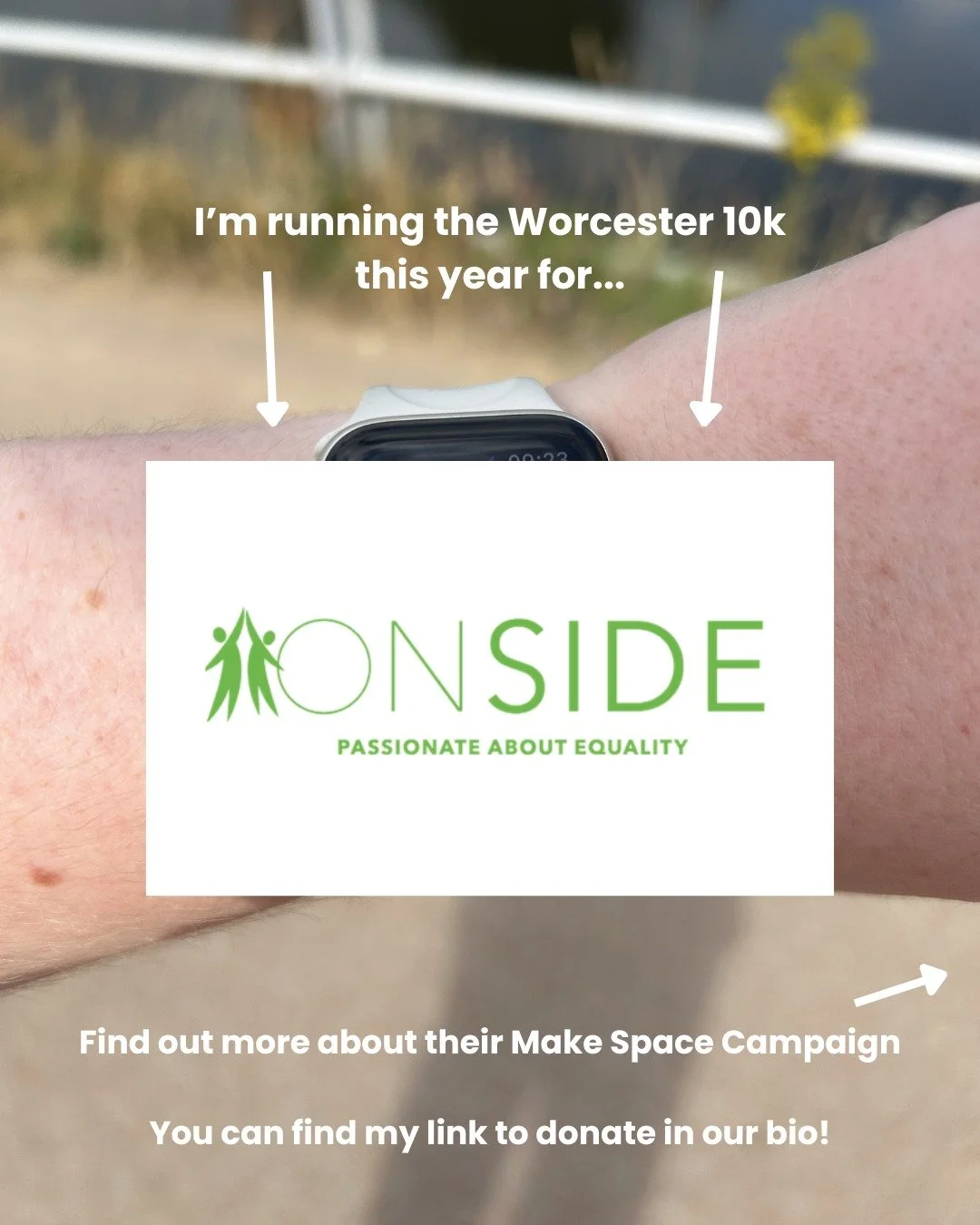 I'll be running the Worcester 10K again this year whilst raising funds for the incredible work that @onside_supporting_you are doing with their Make Space Campaign 💚

Don't worry, I won't start spamming with run updates! My goal this year is to fini