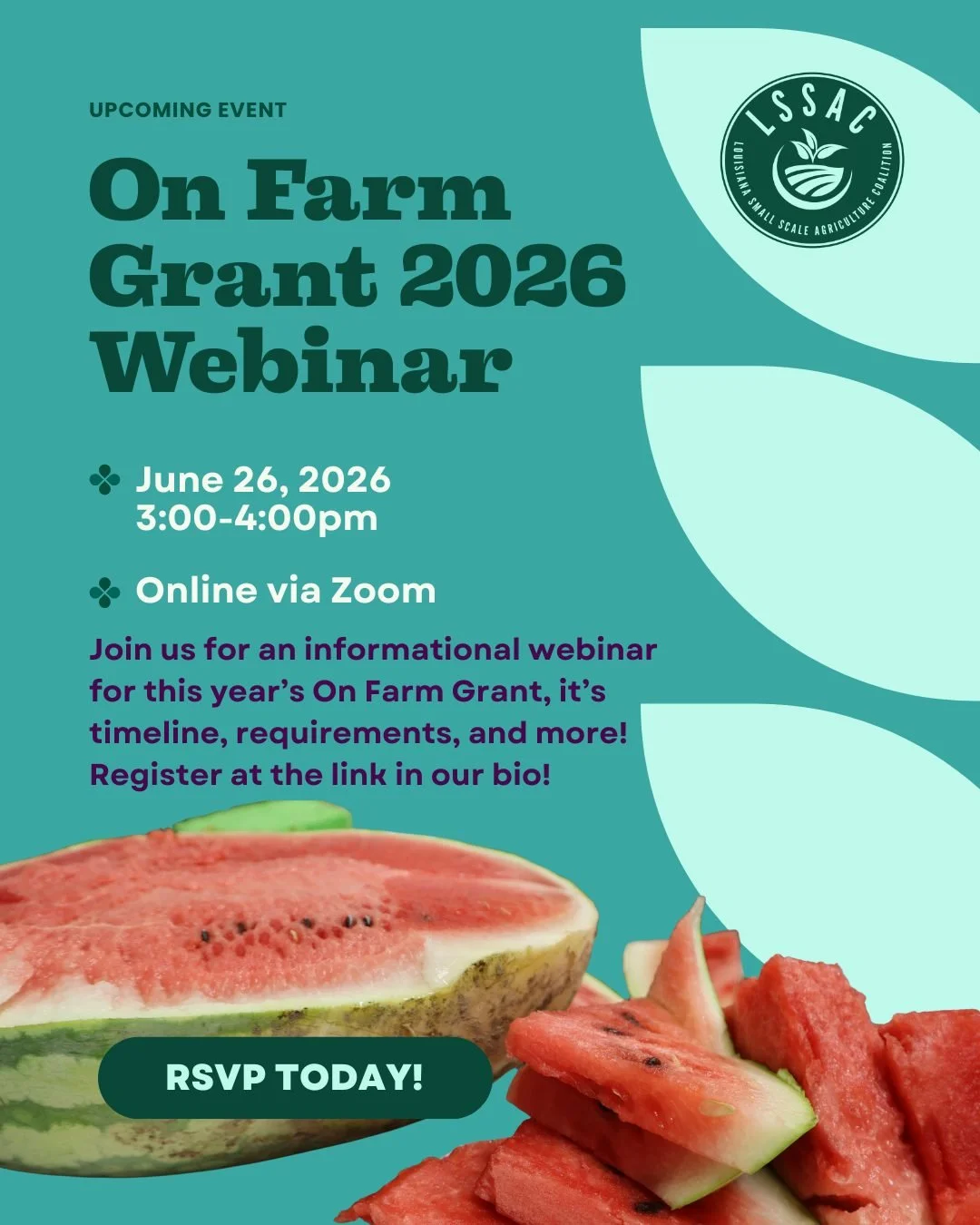 🍊 Looking for financial support of your fruit or vegetable production? 

Applications open soon for the 2026 On Farm Grant. An annual granting program with a focus on infrastructure development for increased locally grown and sold fruit and vegetabl