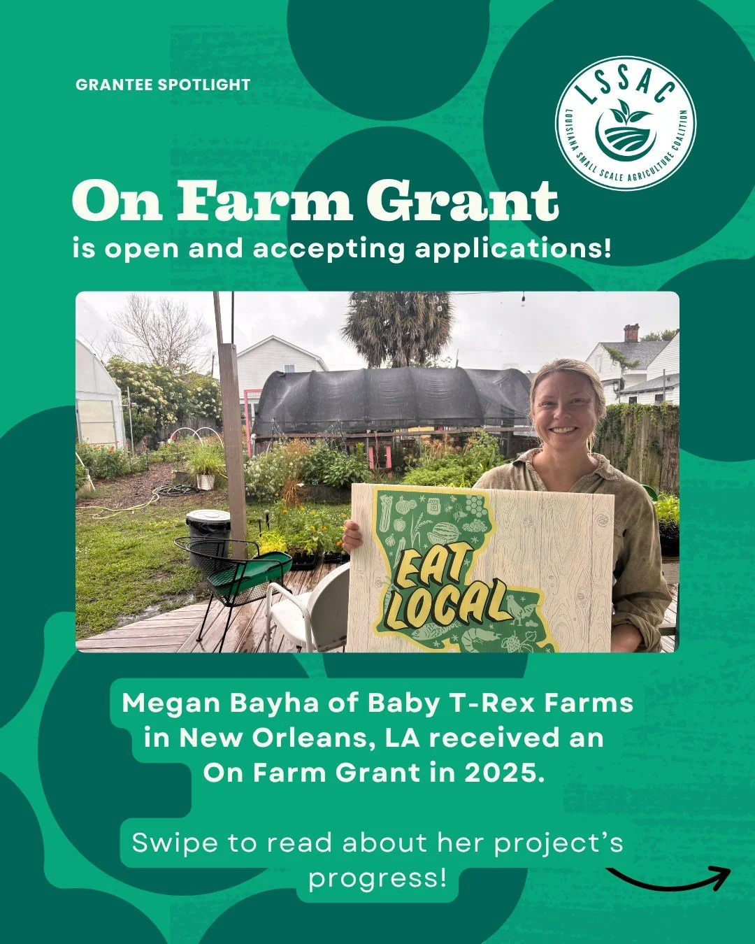 🪏 On Farm Grant 2026 Applications are open! Hear from our past grantee, Megan Bayha of @babyt_rexfarms, about their project and the impact of these funds! 

Apply, request help, and learn more at the link in our bio!

Happy Growing! 🌱