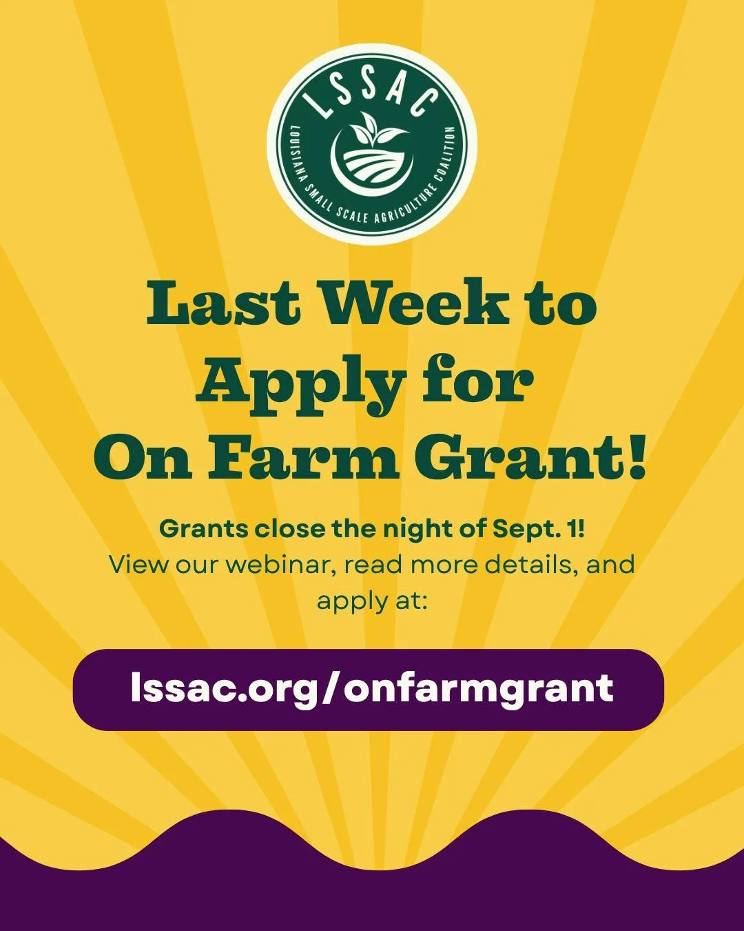 🚨 Last Call for On Farm Grant Applications!! 🚨

Grants close in one week the night of September 1st! If you haven't yet, get your applications submitted to us at the link in our bio!

We can't wait to hear about your On Farm projects! 🪏🫑