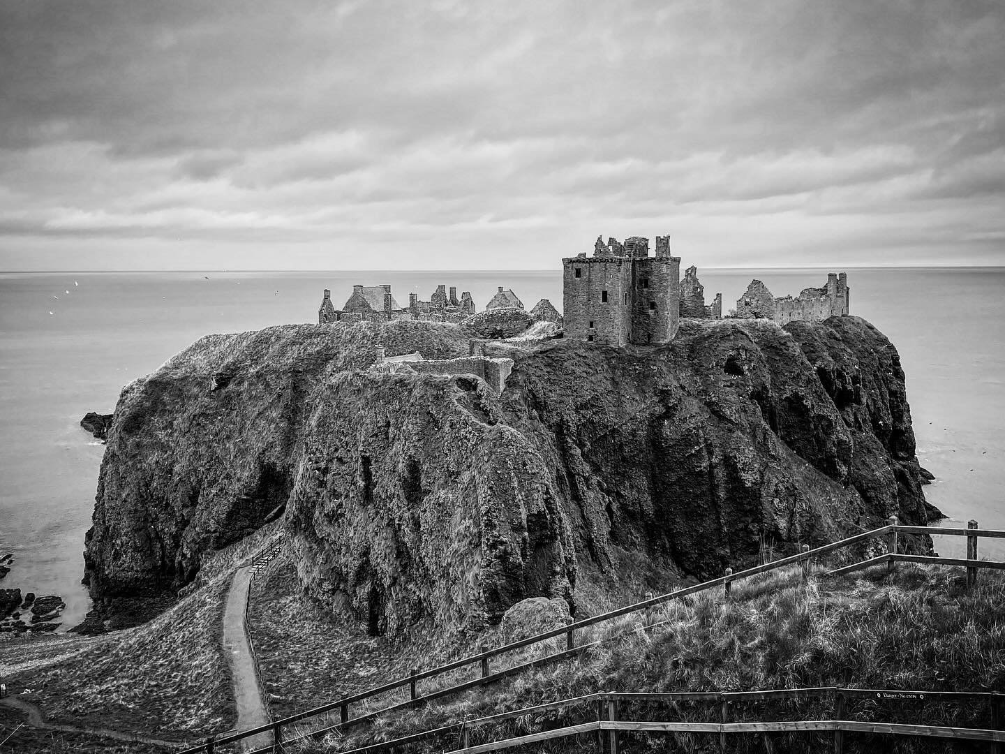 Out of the Deep Blue Sea. #padeapix #dunottar #dunottarcastle #castle #scottishcastle #stonehaven #aberdeenshire #scotland #blackandwhitephotography #landscape #landscapephotography