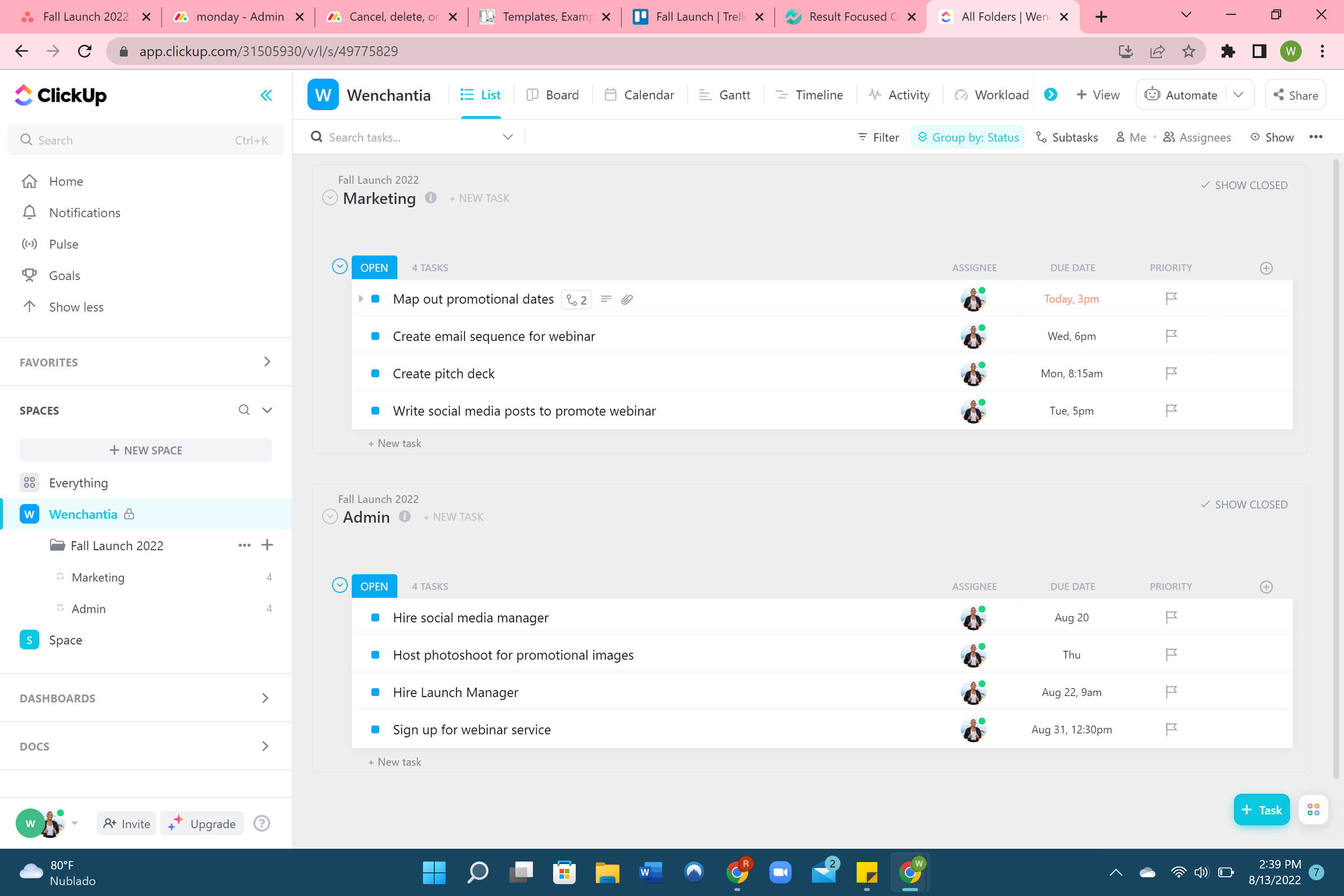 Virtual Assistant ClickUp Project Management