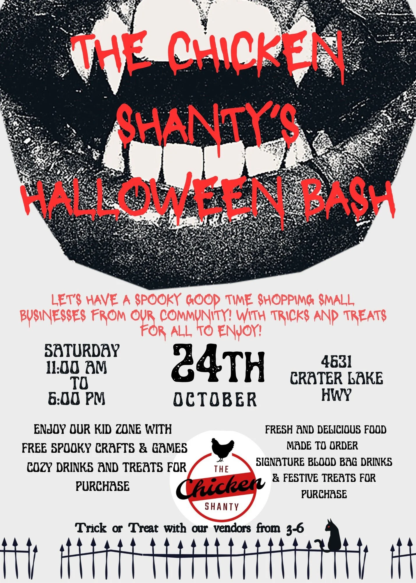chicken shanty halloween bash medford oregon