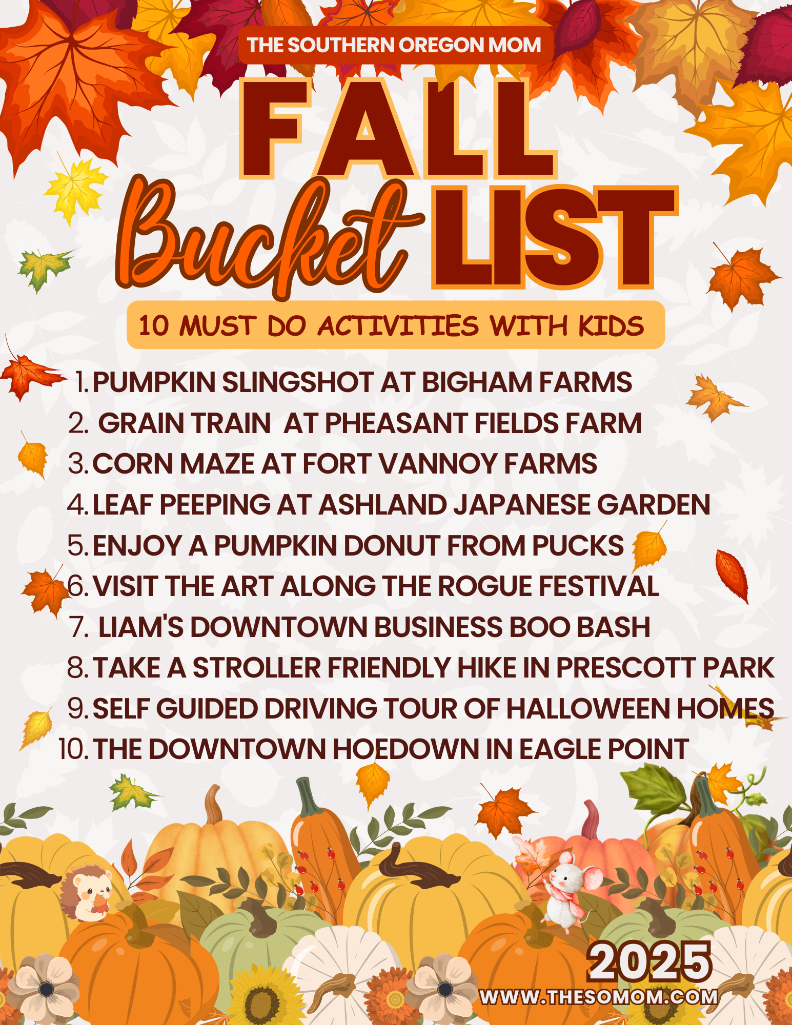2025 Fall Bucket List for Families in Southern Oregon