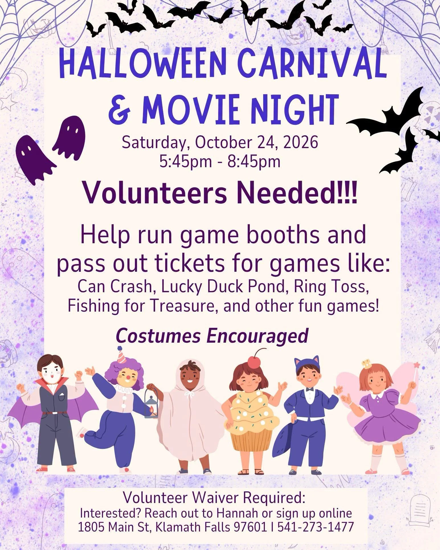 klamath falls halloween carnival movie night southern oregon