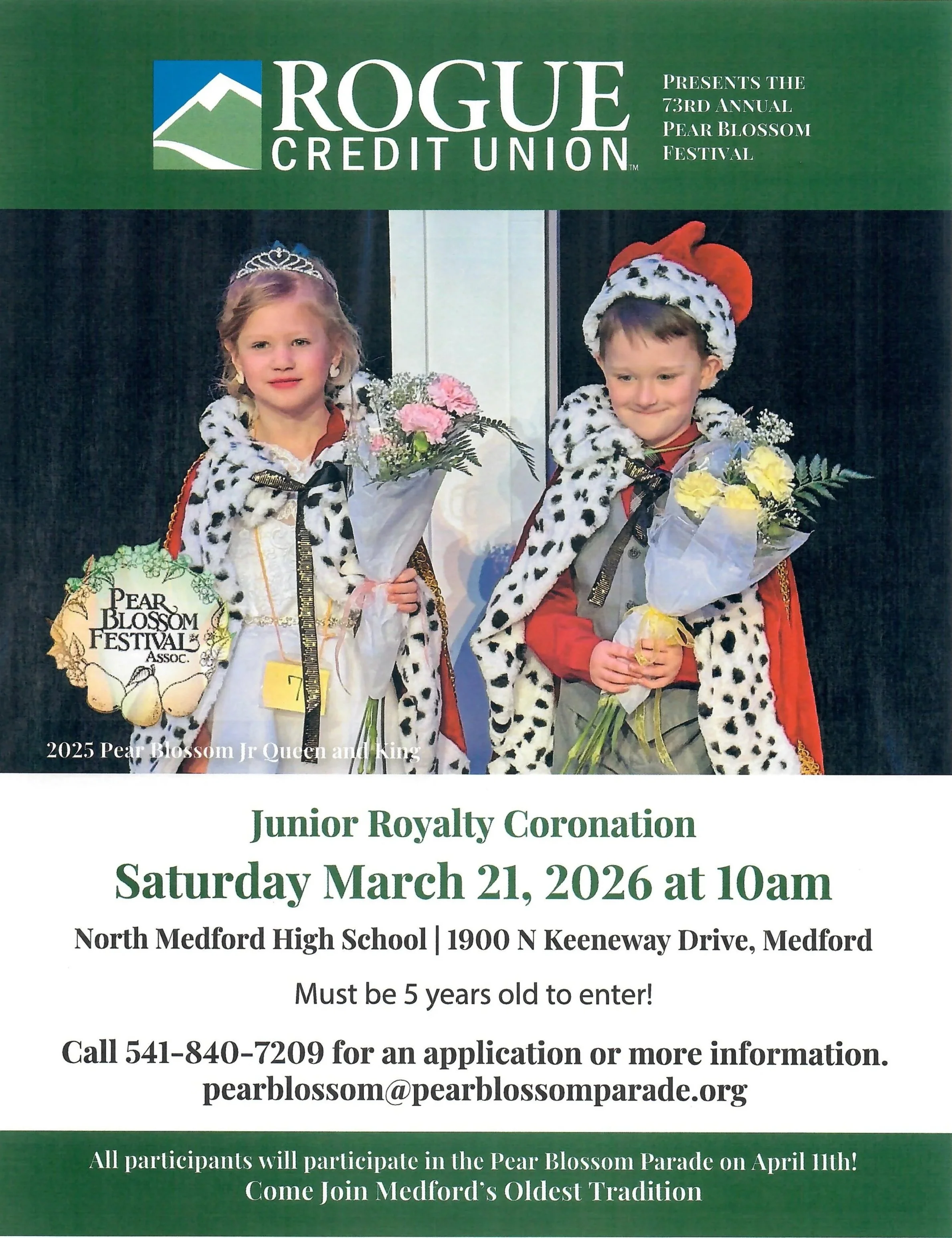 junior pageant kind queen medford pear blossom festival southern oregon family fun
