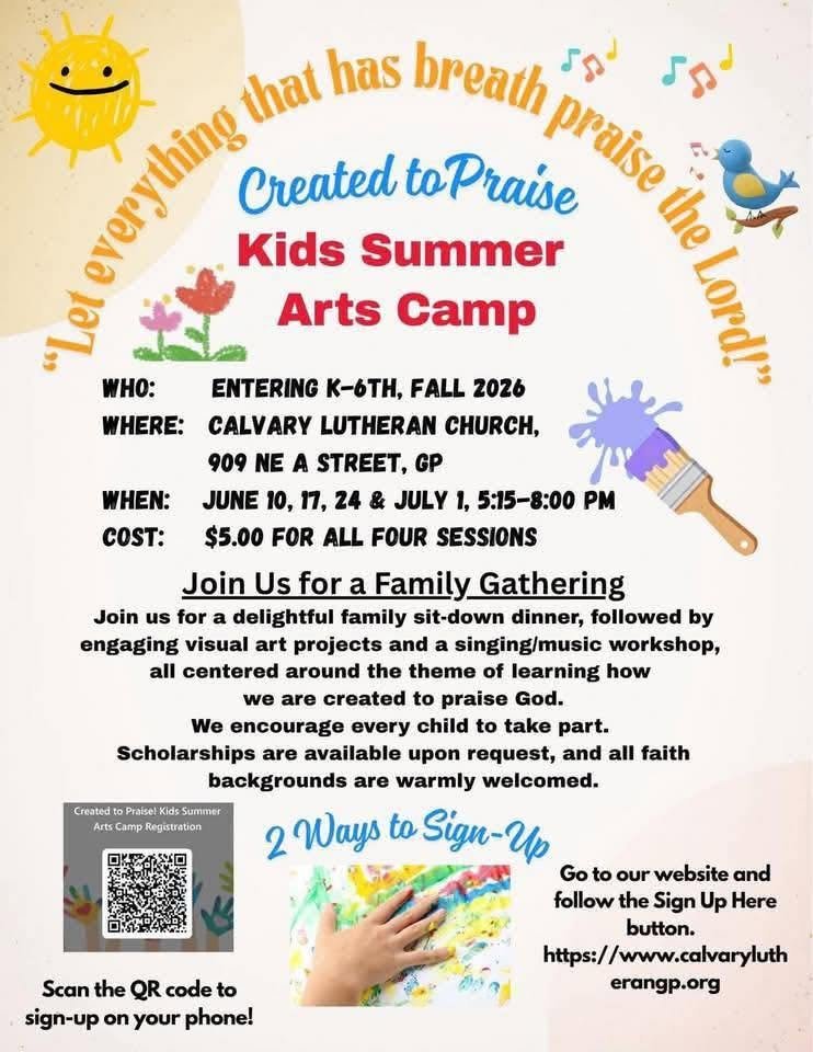 Created to Praise Kids Summer Arts Camp
