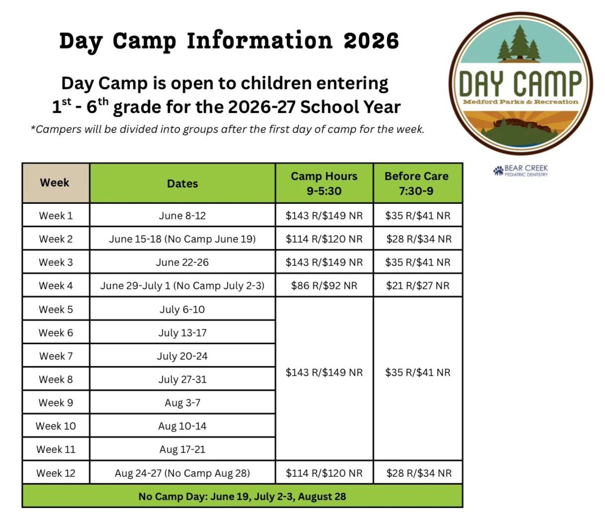 Medford Parks Summer Day Camp