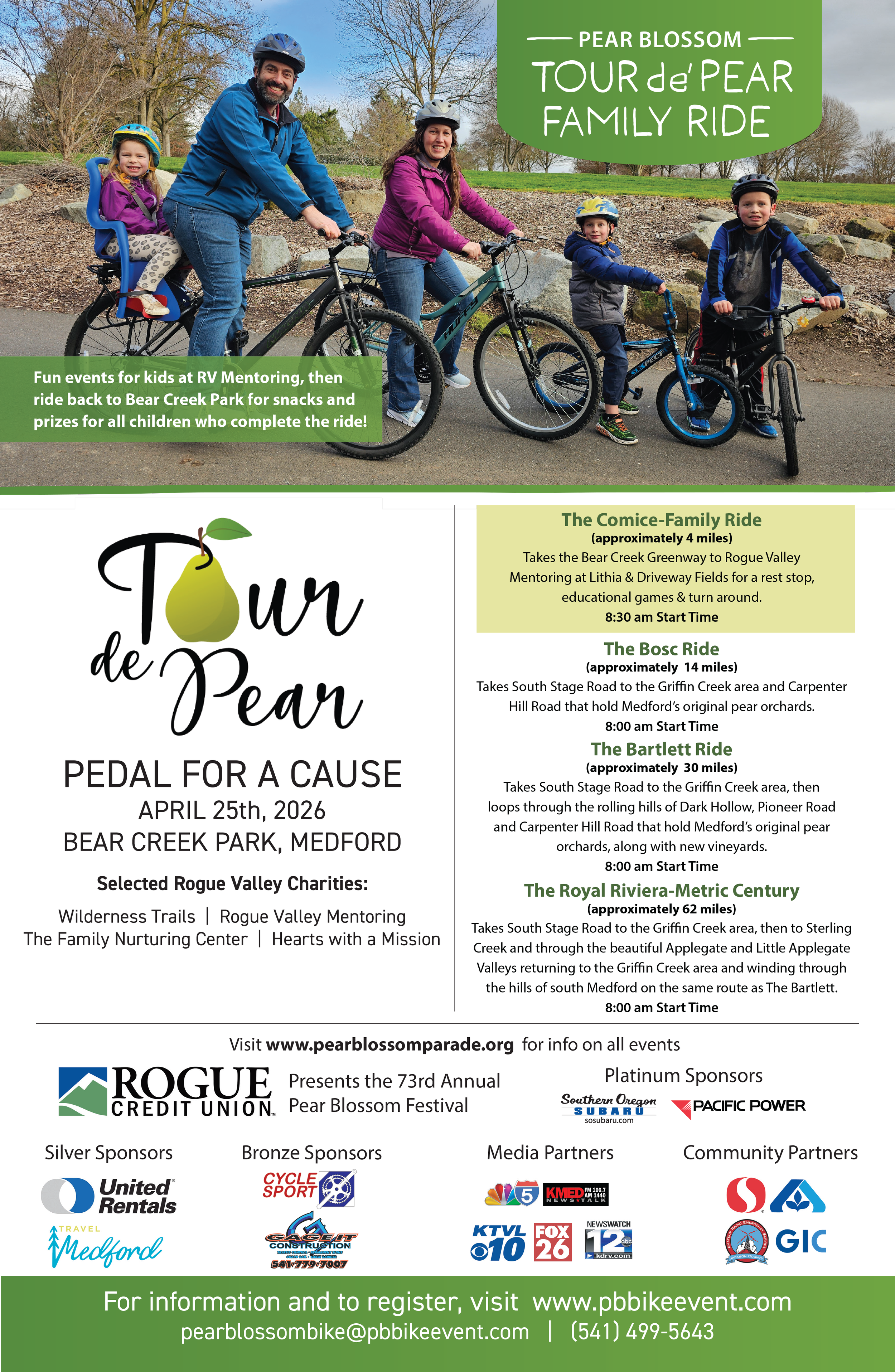2026 medford pear blossom festival tour de pear bike family ride spring fun in southern oregon