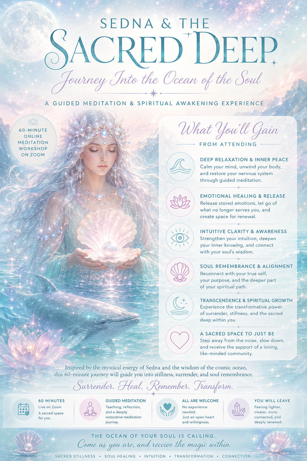 Mystical guided meditation workshop inspired by Sedna and spiritual healing