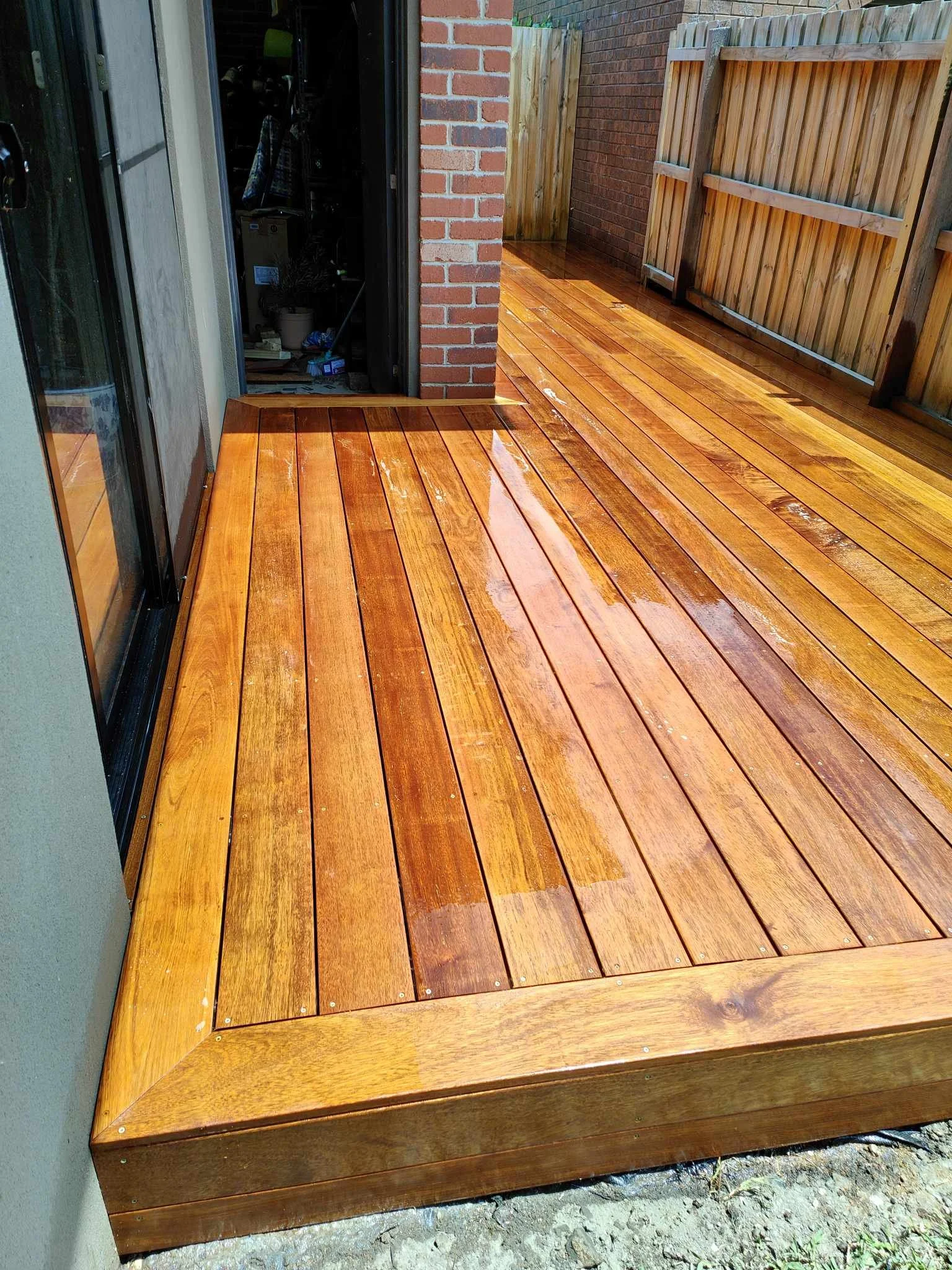 Leonay decking solution from would work ideas, Merbau decking. 