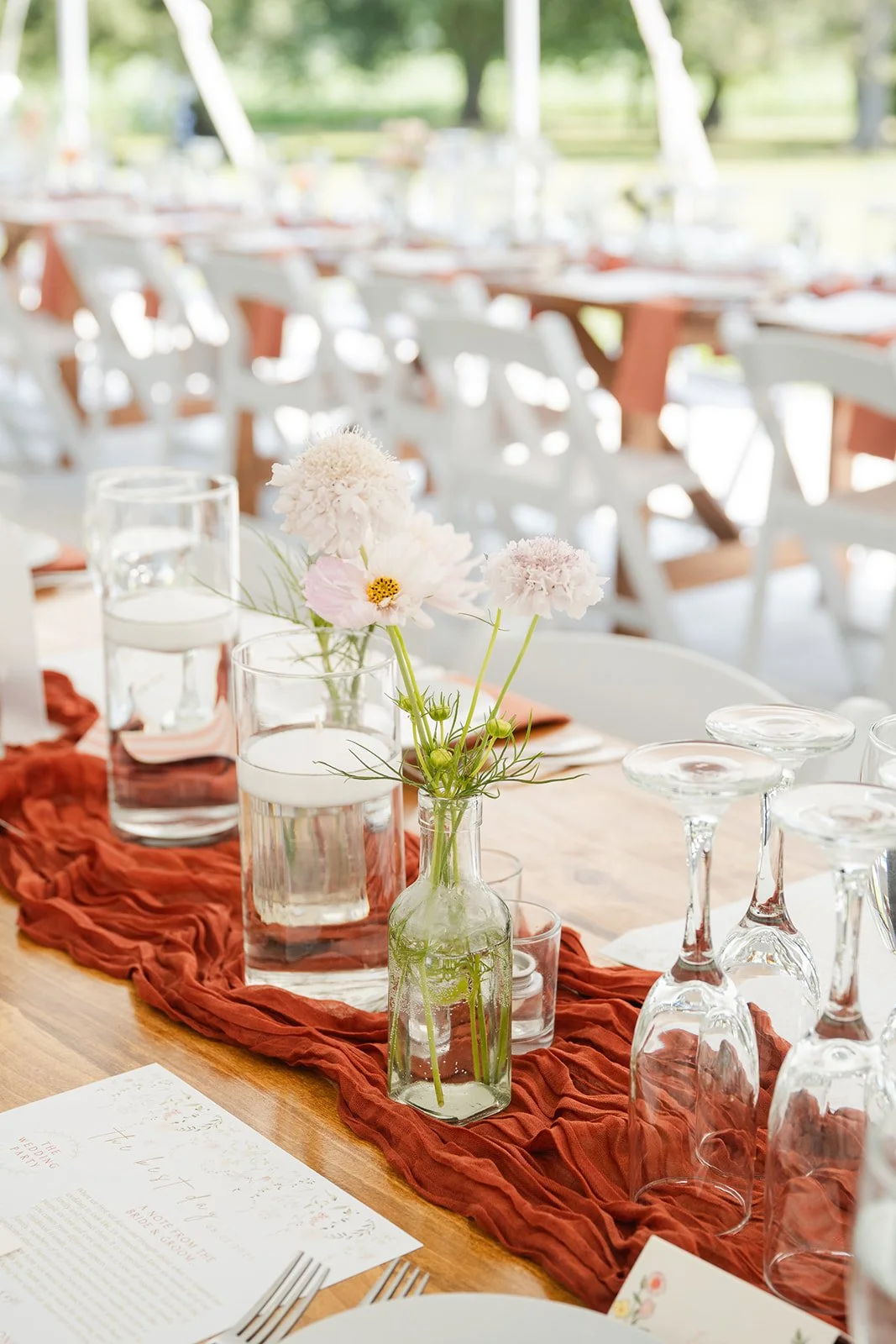 Rust Gauze Table Runner (Cheesecloth Style)