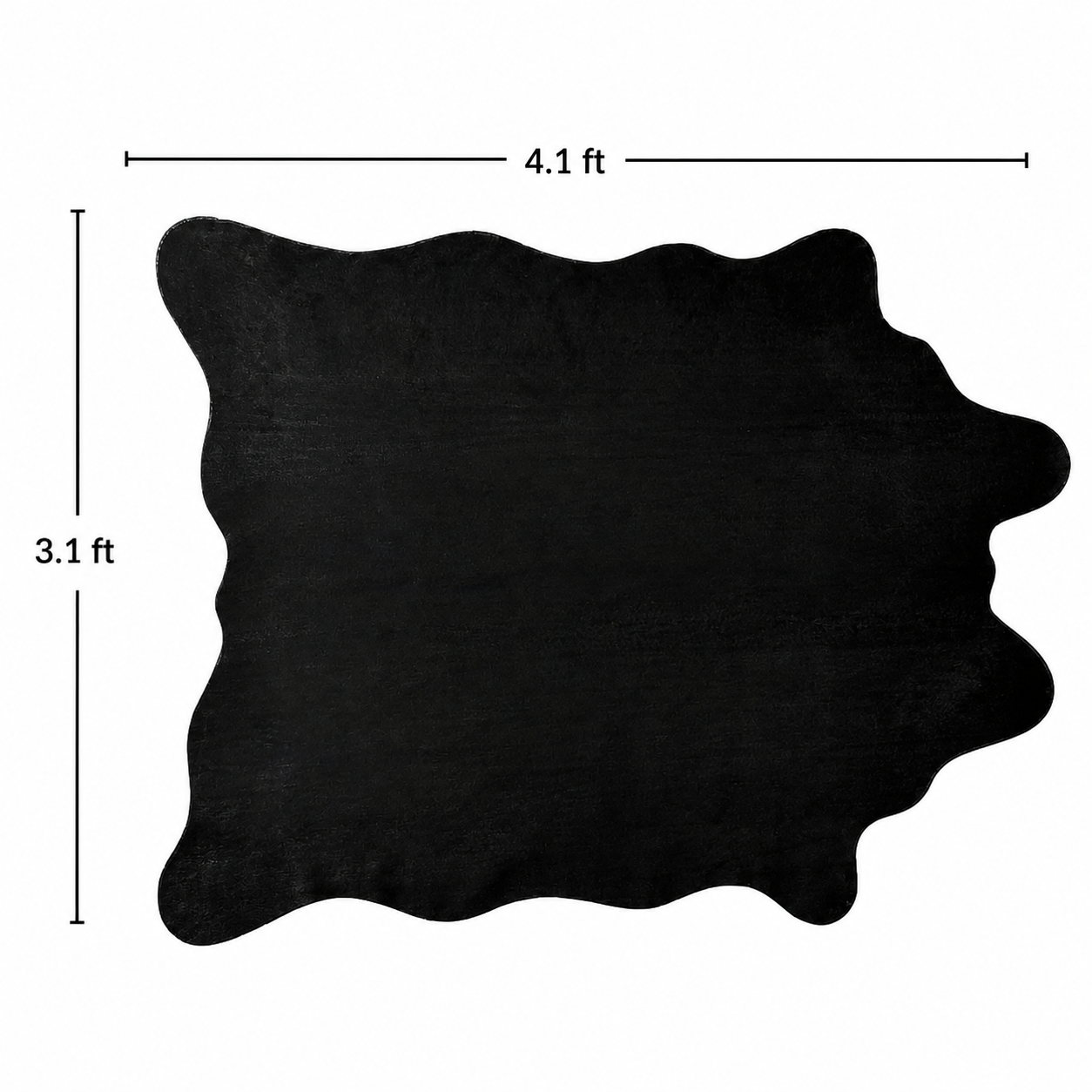 Small Black Faux Hide Rug