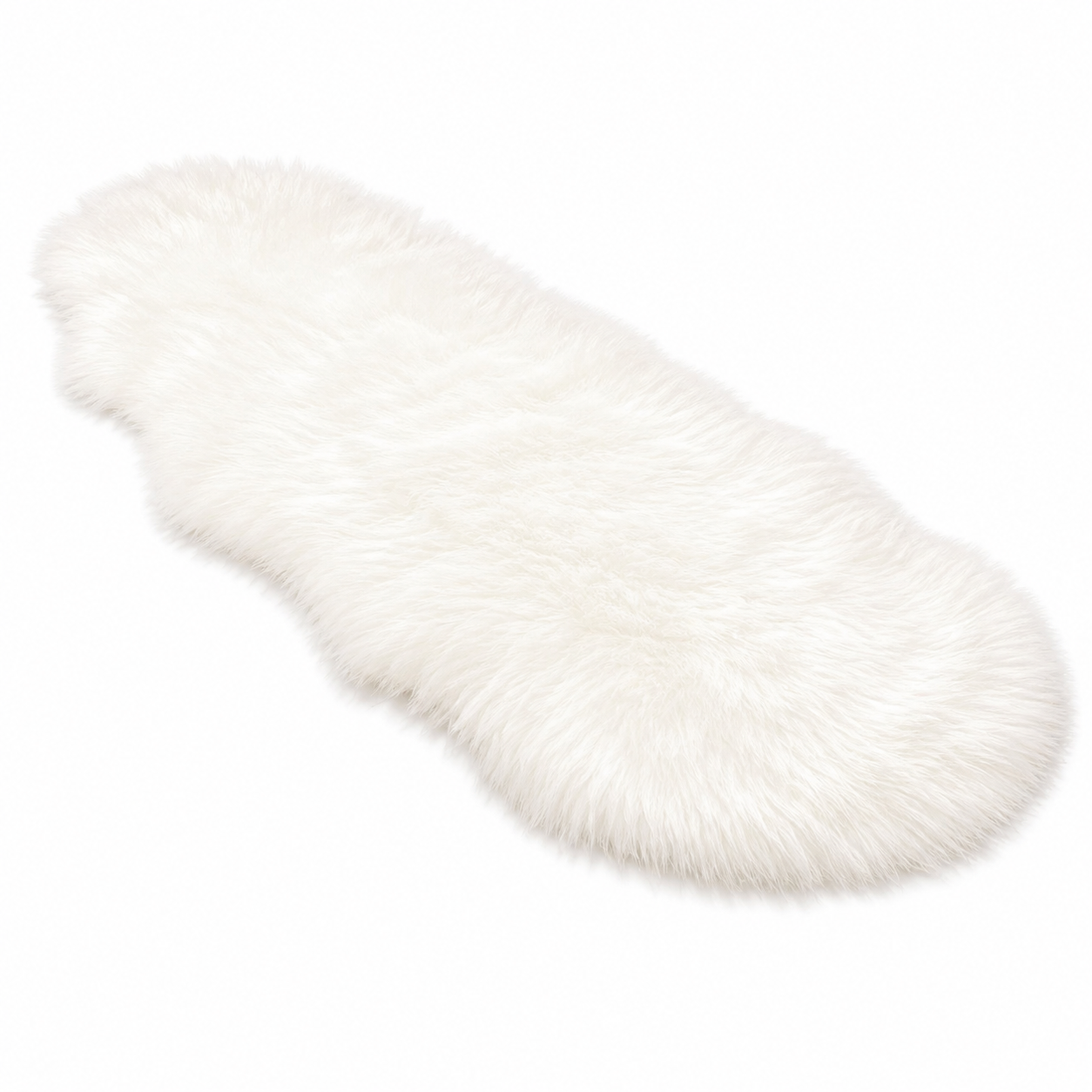 White Faux Fur Rug (2X6)