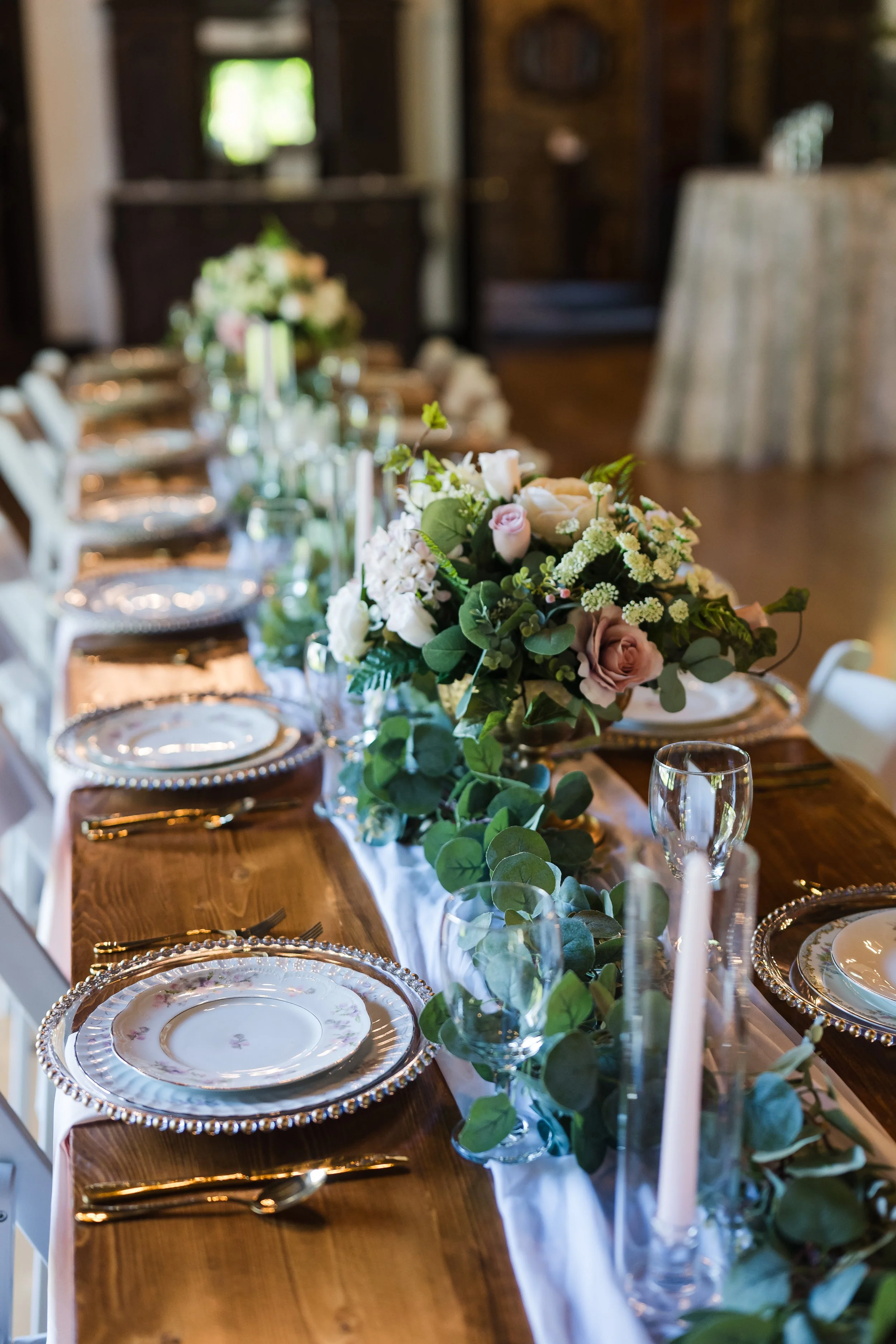 White Chiffon Table Runner