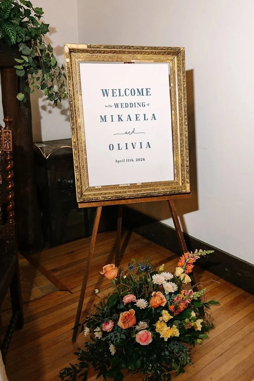 Antique Gold Frame with Wooden Easel