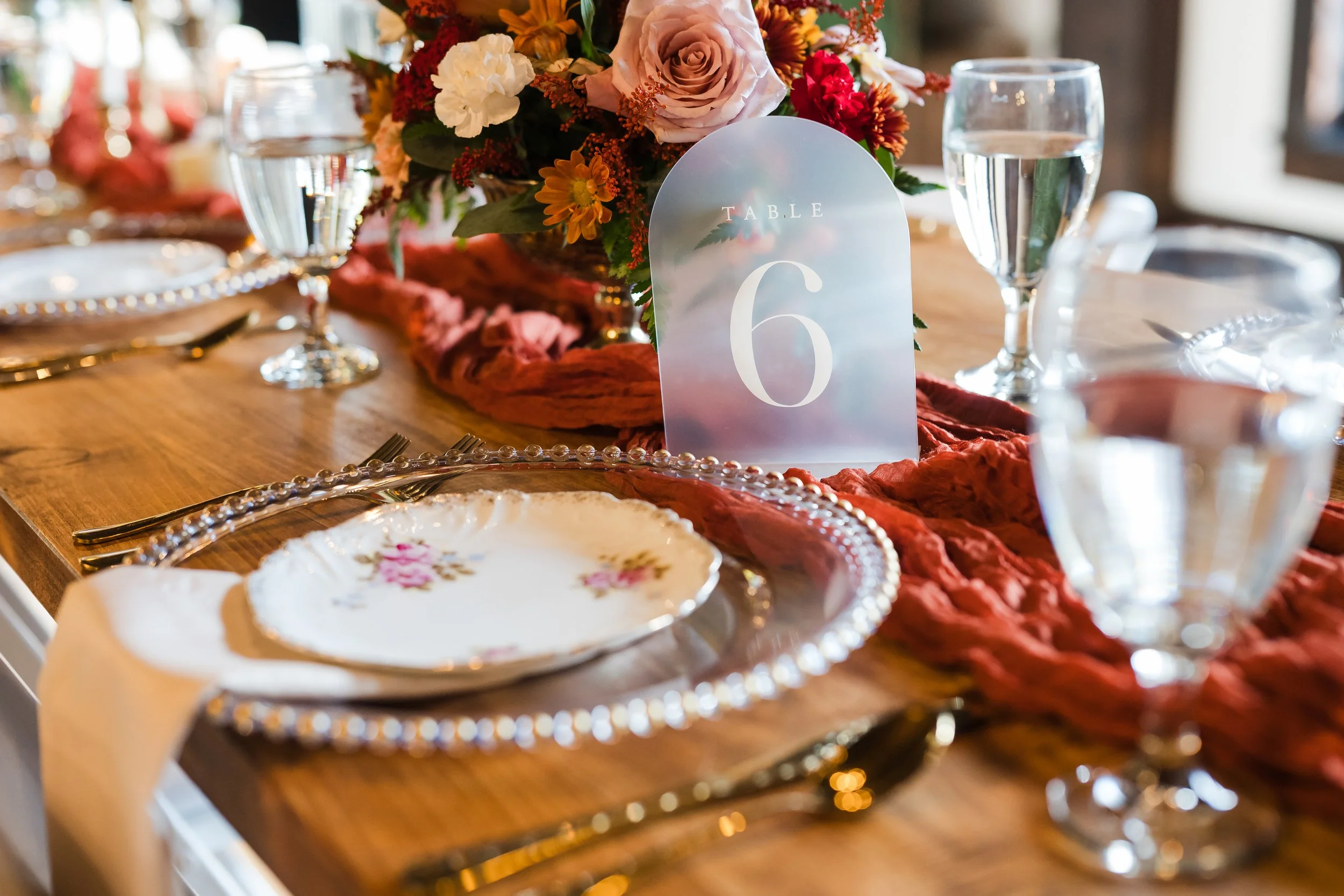 Frosted Acrylic Table Number