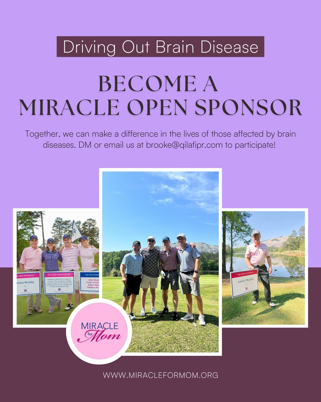 Join us in the fight against brain diseases. 🏌️&zwj;♀️ @miracleformom&rsquo;s 2025 Miracle Open golf tournament raises funds and awareness for brain disease research! Whether you become a sponsor, participant, or share this post, your actions help p