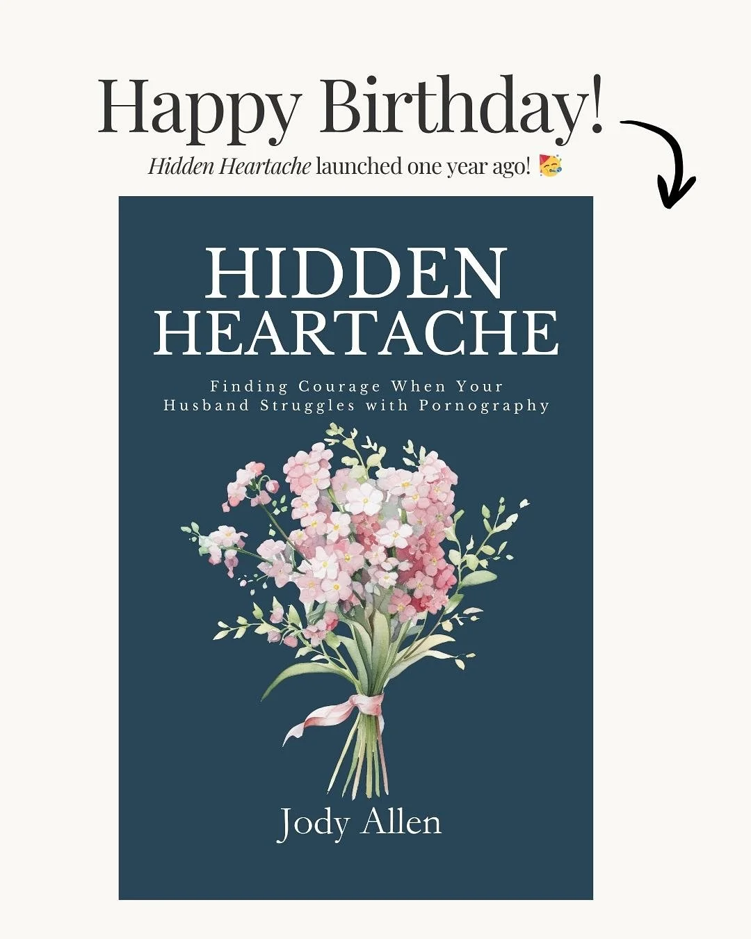 Hidden Heartache turned one this month! So much to celebrate. Such an honor to offer hope to hurting women. 🥹

Thank you for taking the journey with me. May God continue to use Hidden Heartache to serve women for years to come. 

#hiddenheartacheboo
