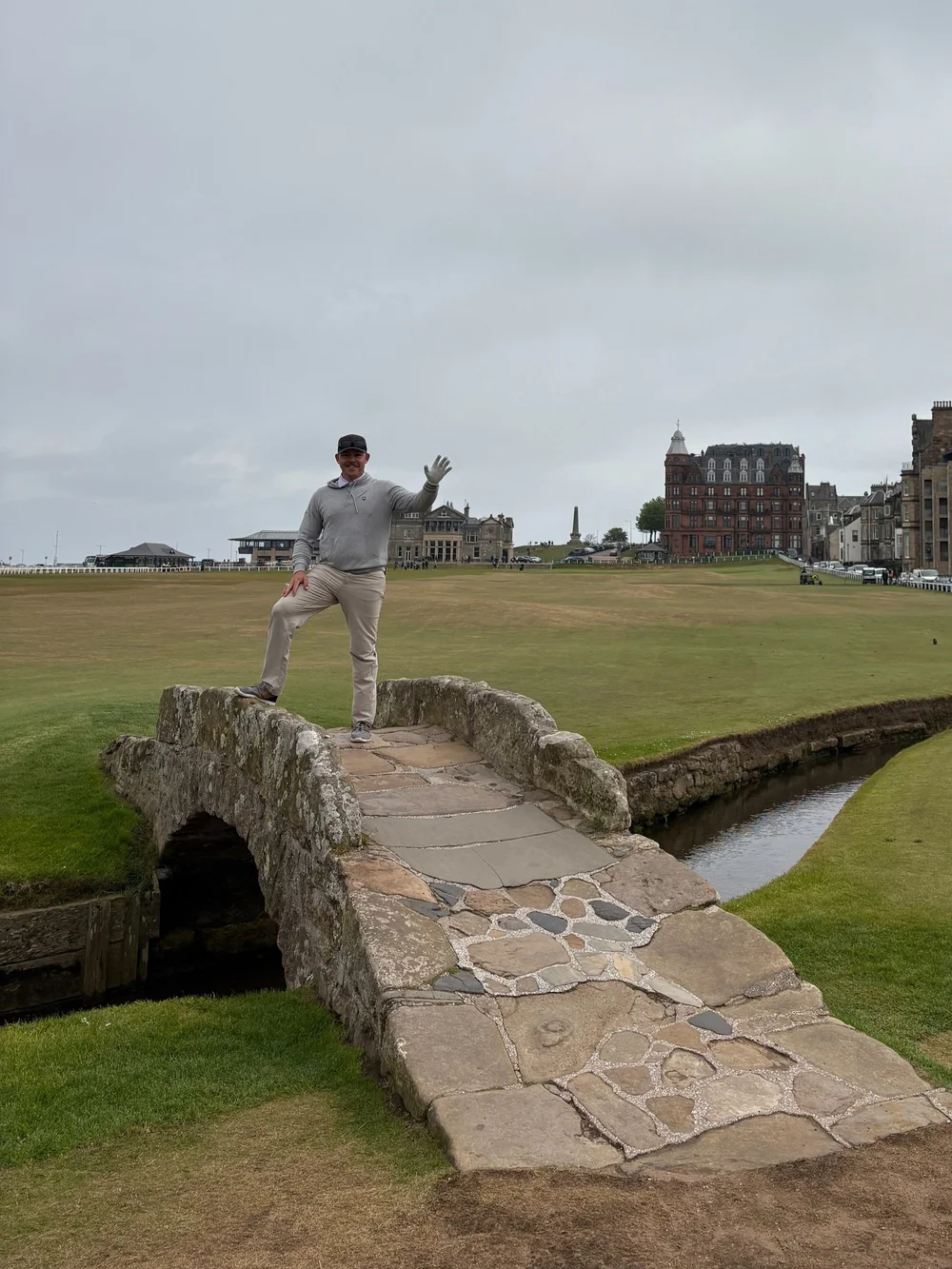 On the Swilcan Bridge at St Andrews