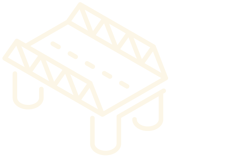 Digital vector illustration of a road bridge