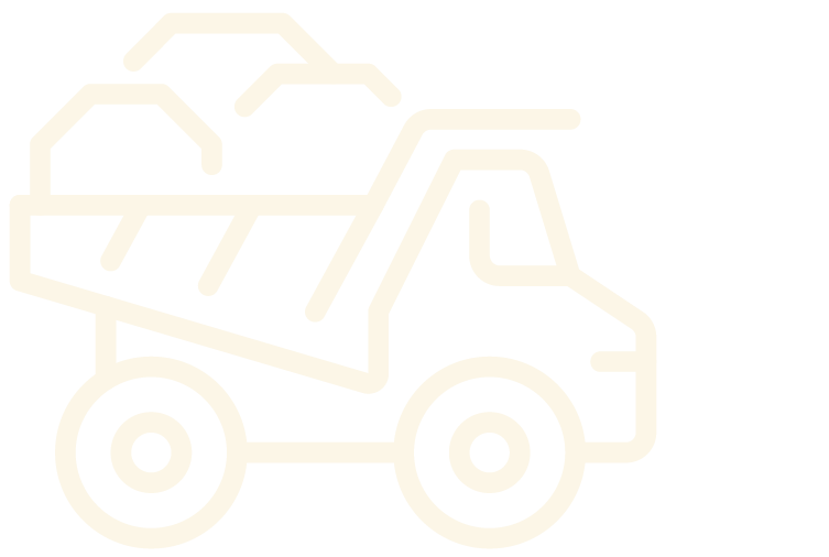 Digital vector illustration of mining truck with coal in the back