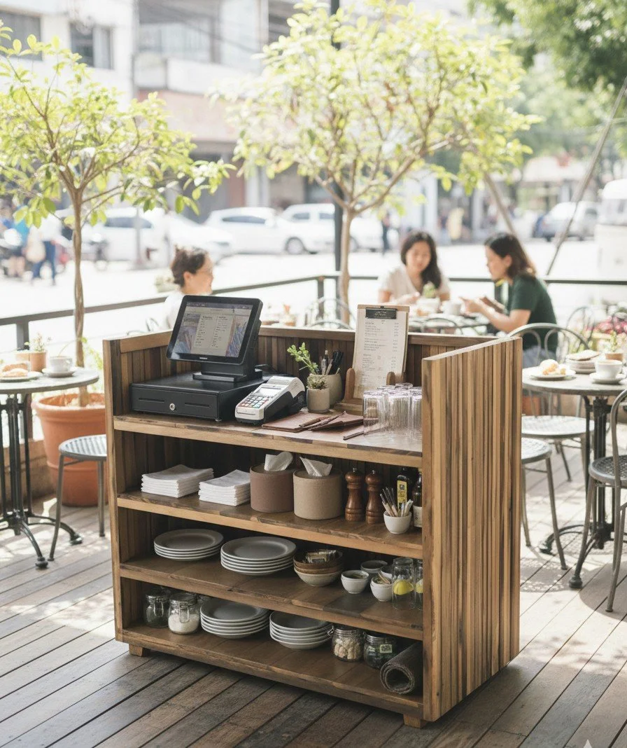 The last impression matters.
Restaurant design often overlooks the cashier counter&mdash;yet it&rsquo;s the final place guests interact with your team before they leave.

This reclaimed ironwood counter proves that function can carry presence, textur