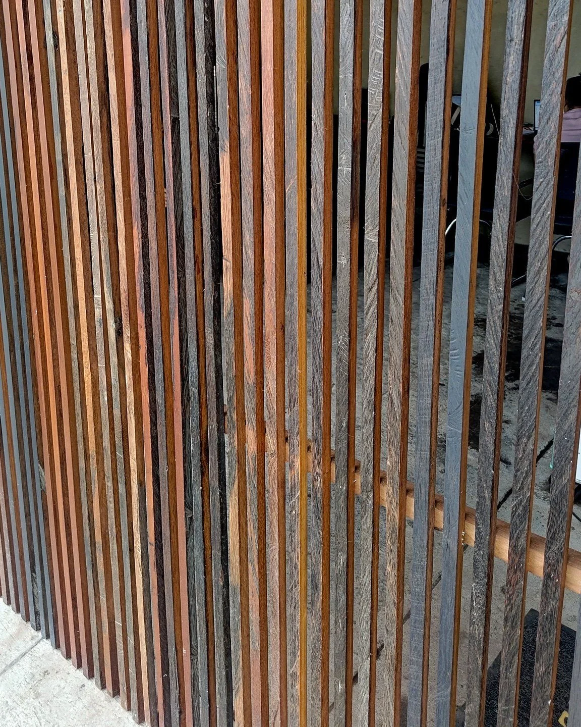 Creating privacy doesn&rsquo;t have to mean building a wall.

These reclaimed ironwood slatted panels offer a simple, cost-efficient way to divide spaces while keeping light, airflow, and a sense of openness. No heavy construction, no unnecessary com